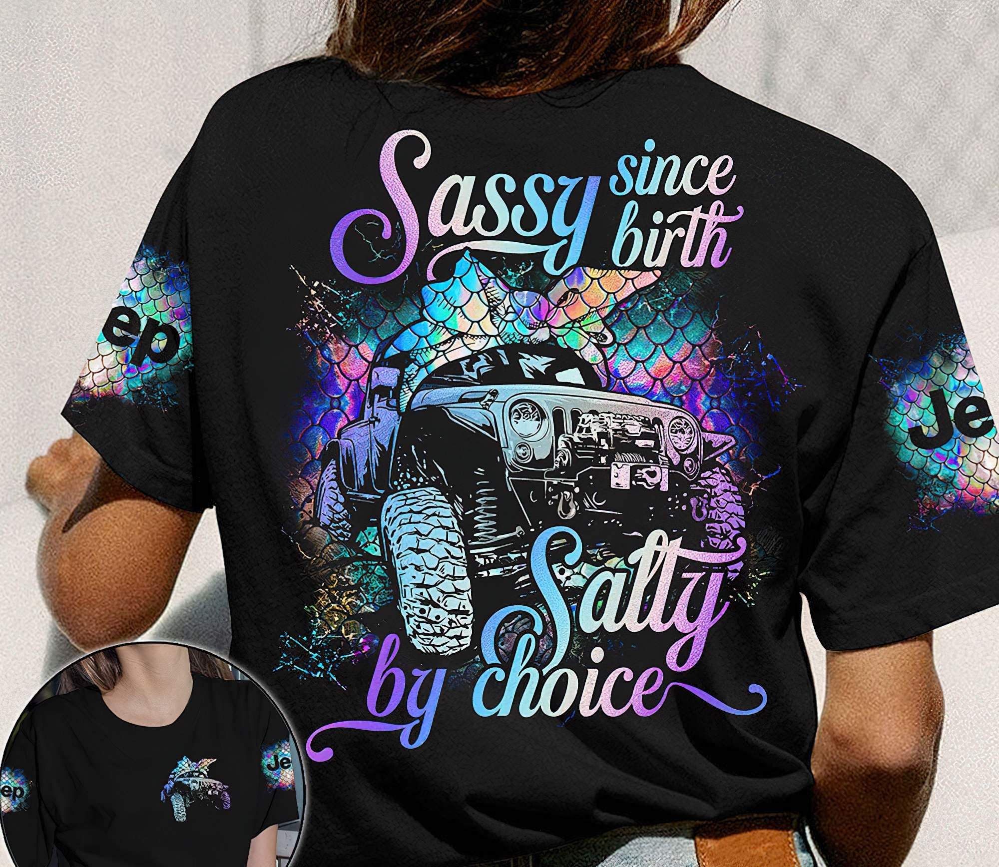 sassy-since-birth-jeep-mermaid-t-shirt