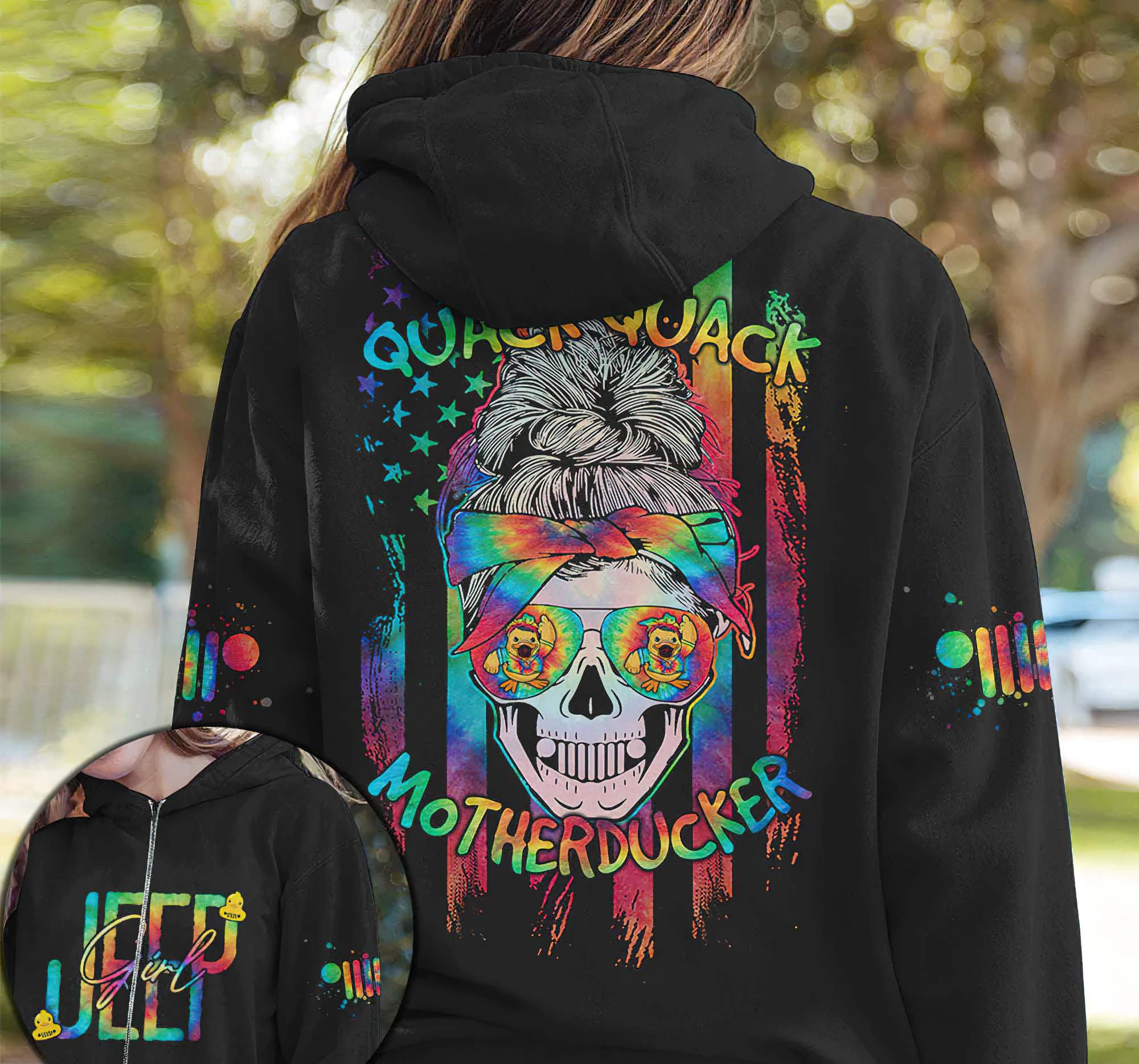 motherducker-messy-bun-jeep-all-over-print-hoodie