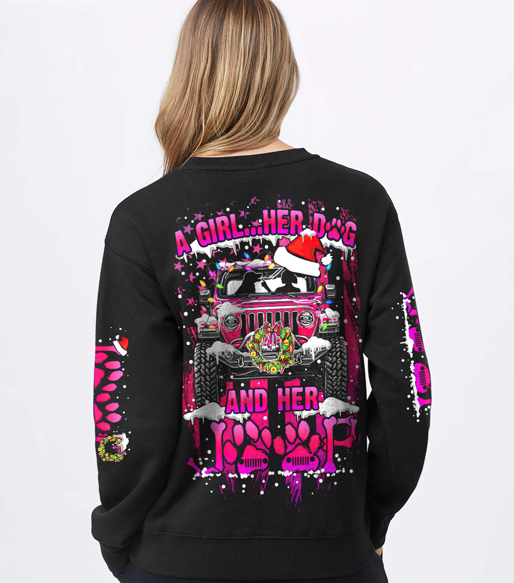 a-girl-her-dog-and-her-jeep-christmas-sweatshirt