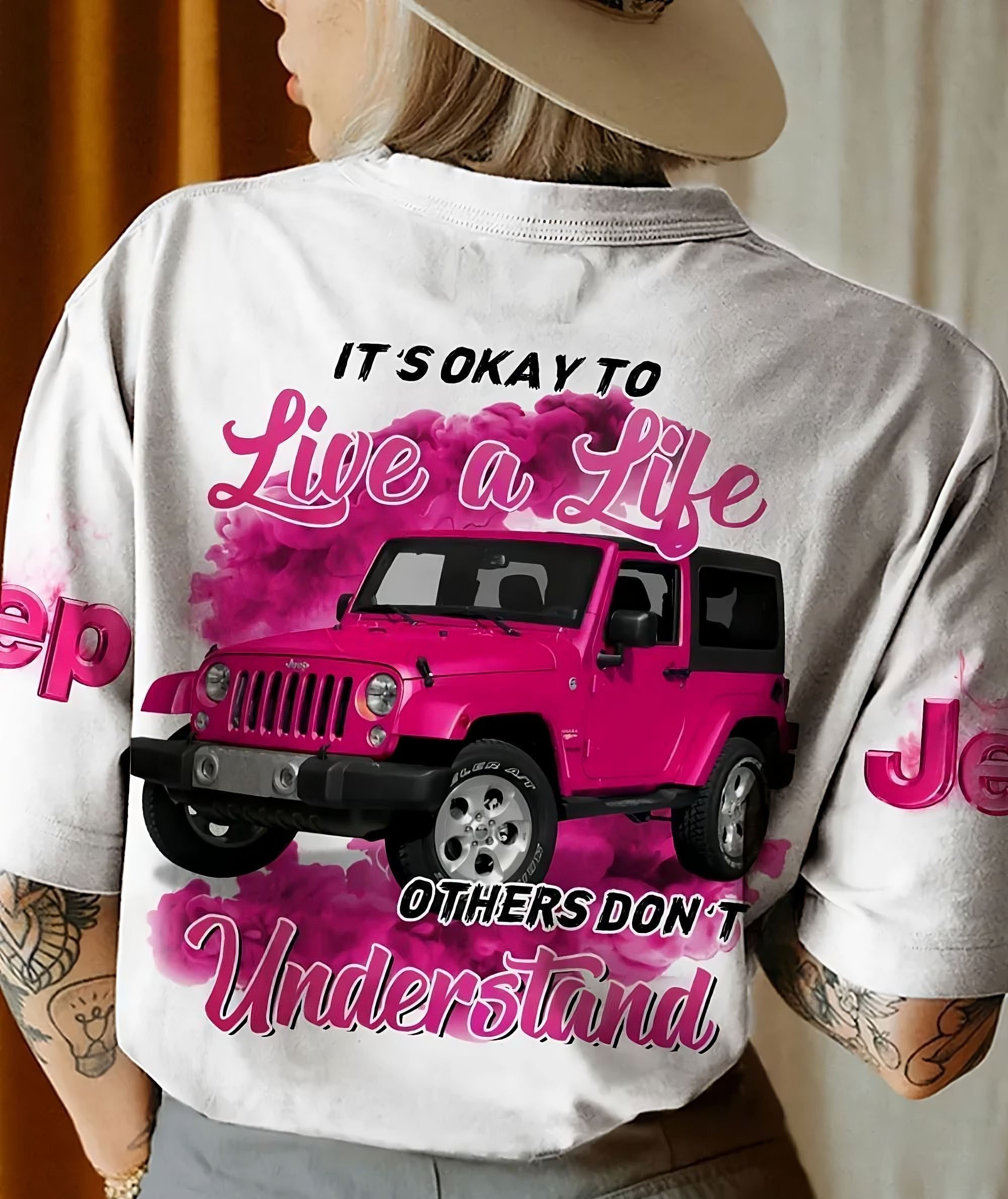 its-okay-to-live-a-life-pink-jeep-girl-all-over-print-t-shirt