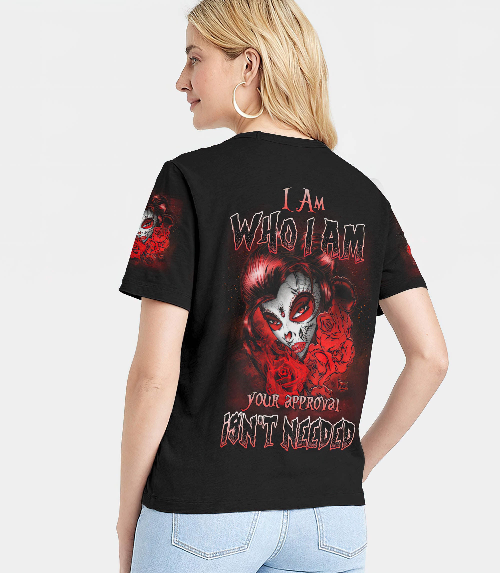 i-am-who-i-am-sugar-skull-all-over-print-2-women-v-neck-t-shirt