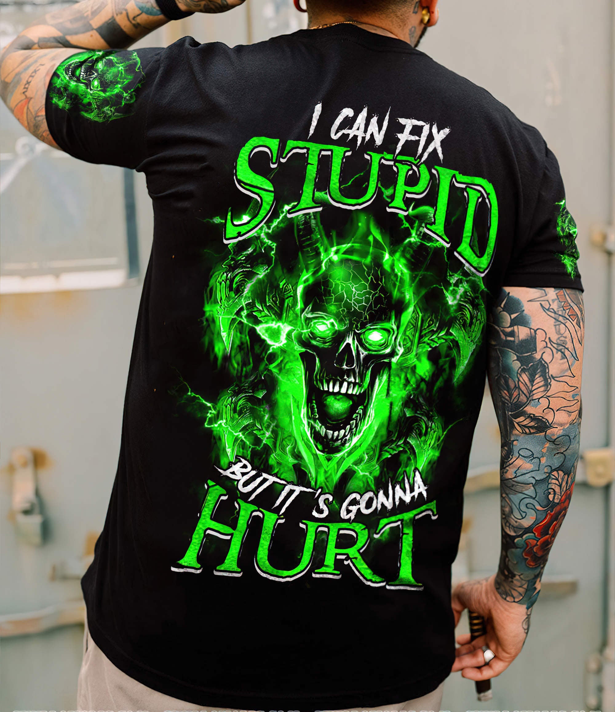 i-can-fix-stupid-demons-green-skull-all-over-print-t-shirt