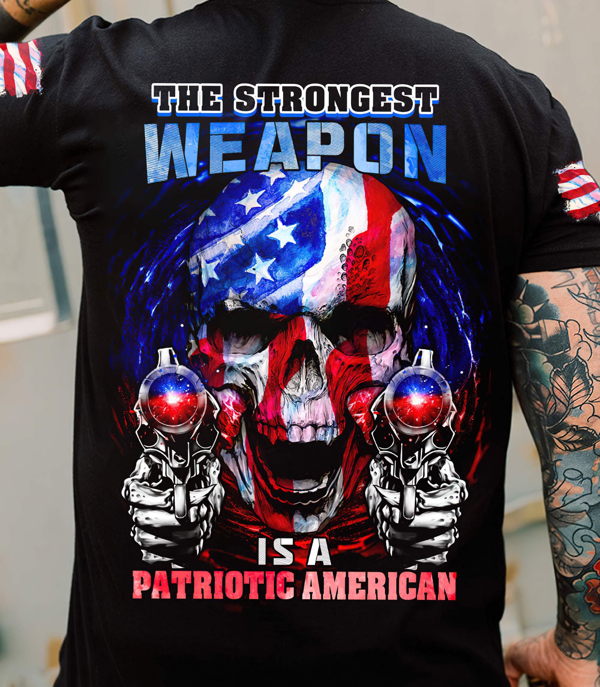 the-strongest-weapon-patriotic-skull-all-over-print-t-shirt