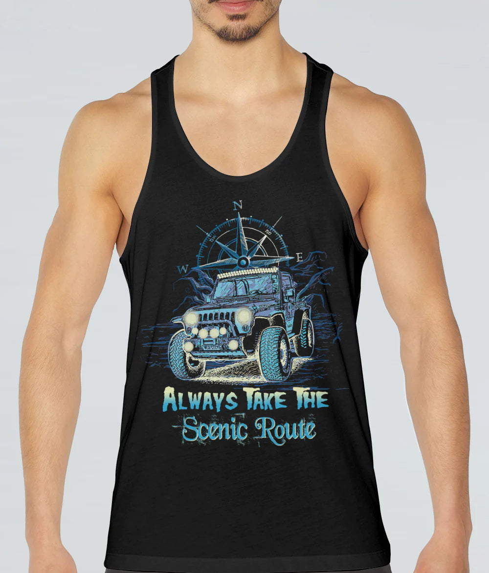 always-take-the-scenic-routevintage-jeep-tank-top