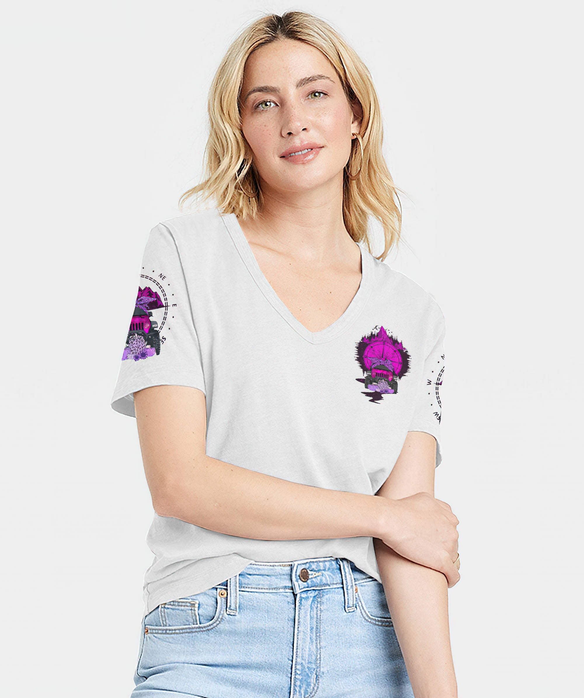 always-take-the-scenic-route-2-women-v-neck-t-shirt