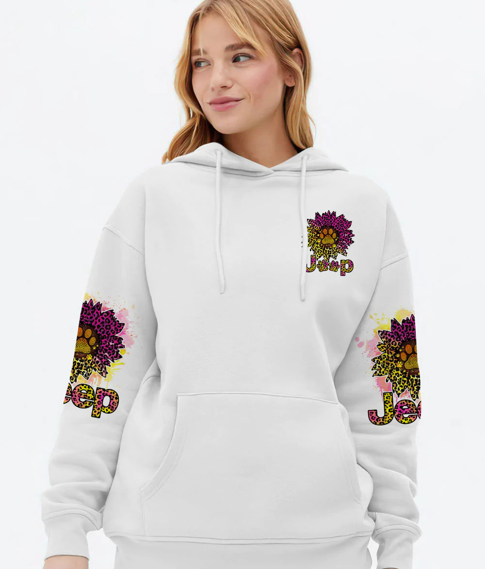 jeep-girl-dog-leopard-sunflower-hoodie