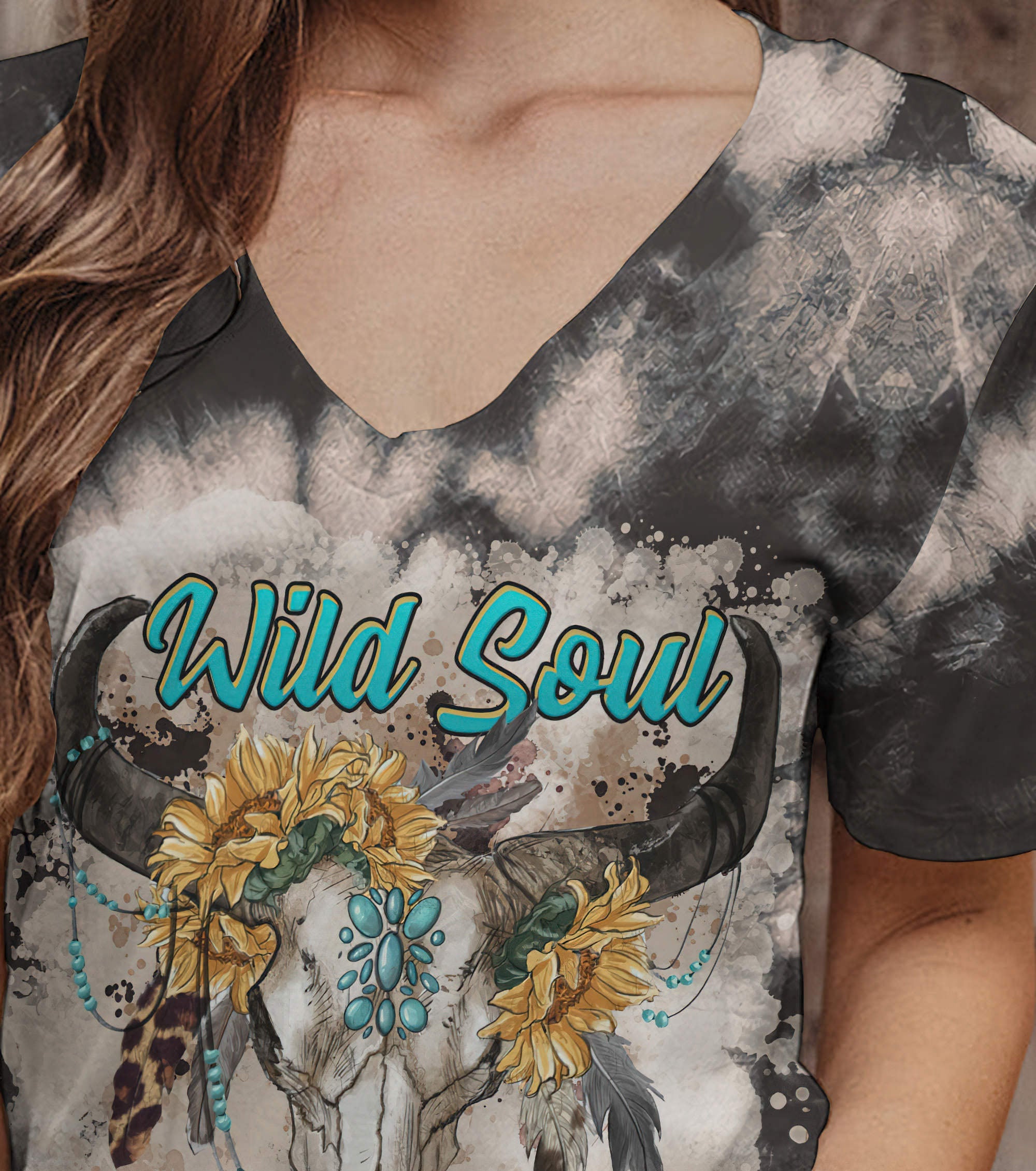 wild-soul-bull-skull-native-american-all-over-print-women-v-neck-t-shirt