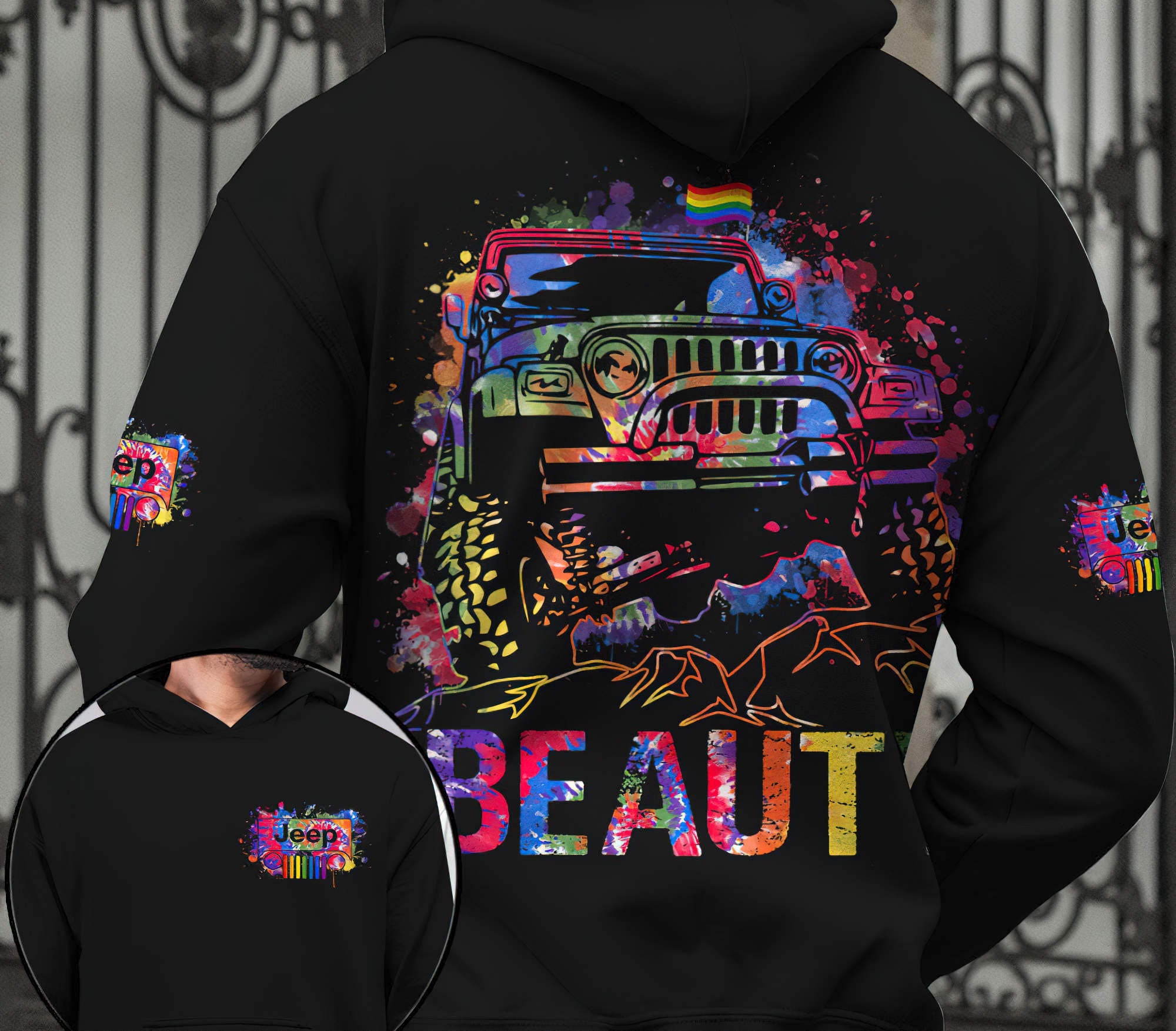 jeep-beast-beauty-rainbow-couple-hoodie