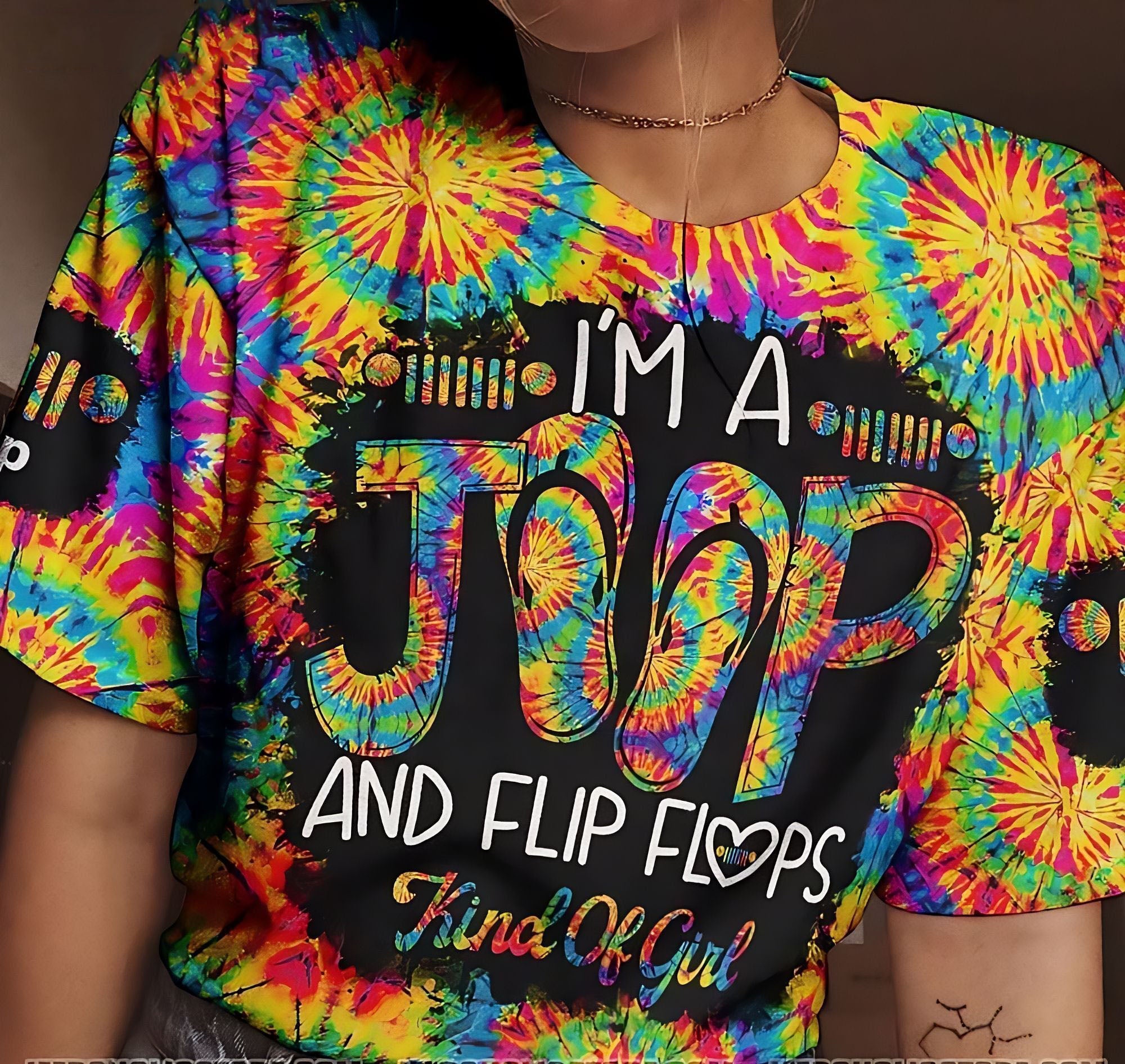 jeep-and-flip-flops-kind-of-girl-tie-dye-all-over-print-t-shirt