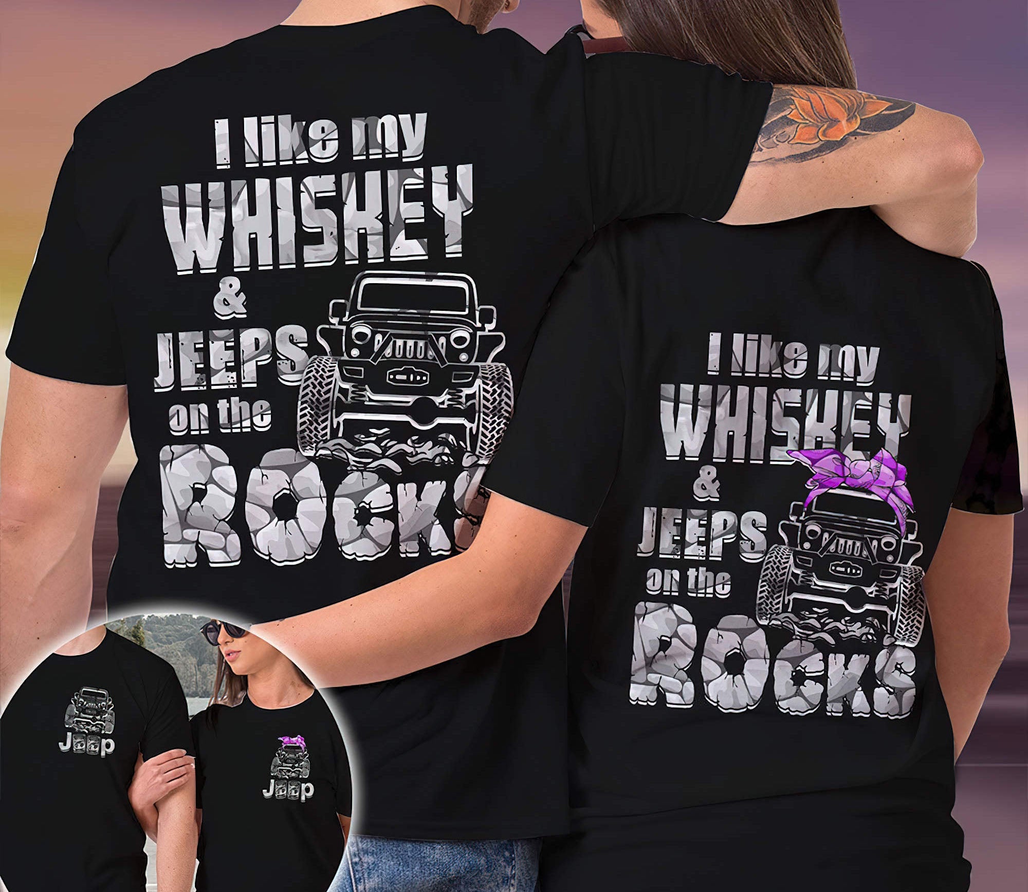 jeep-couple-jeeps-on-the-rocks-t-shirt