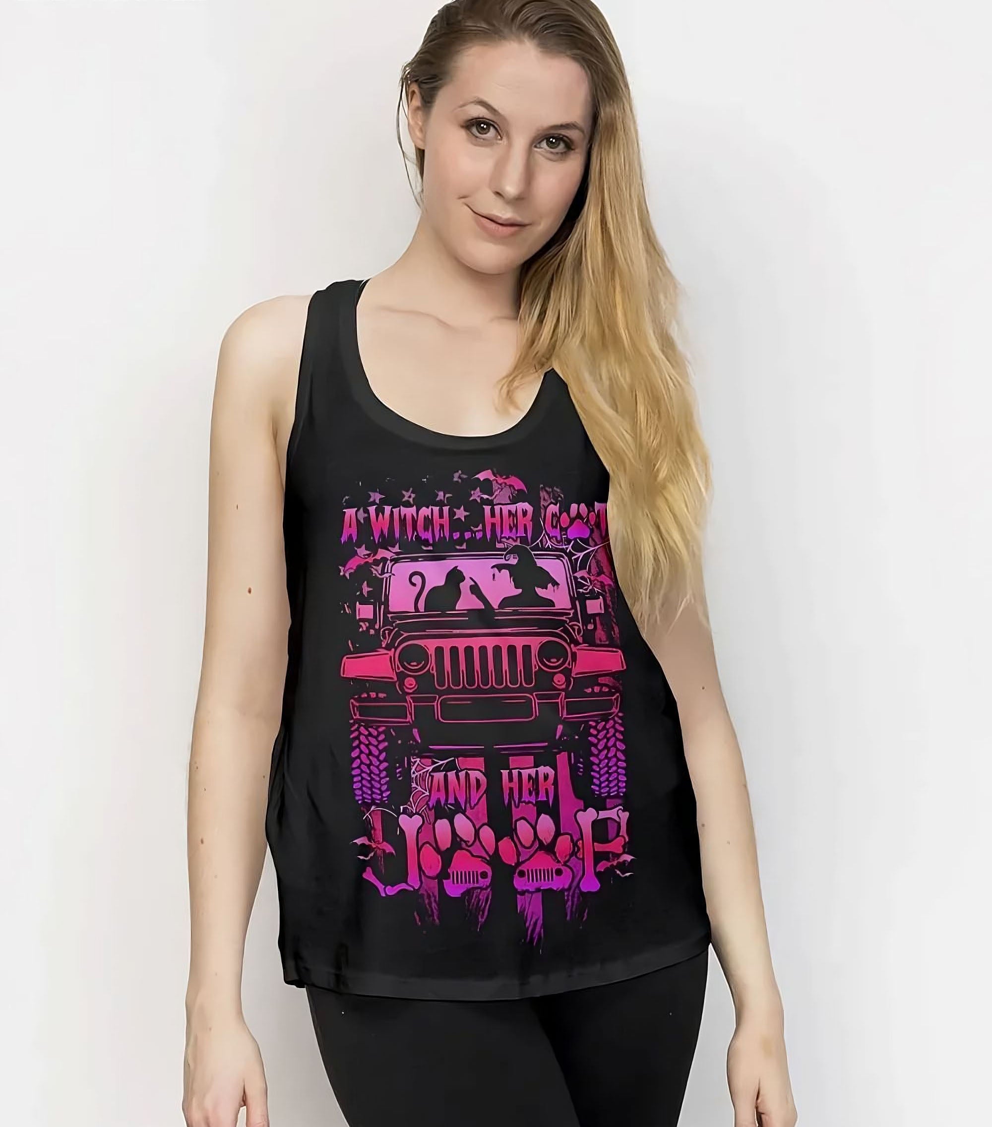 a-witch-her-cat-and-her-jeep-halloween-all-over-print-tank-top