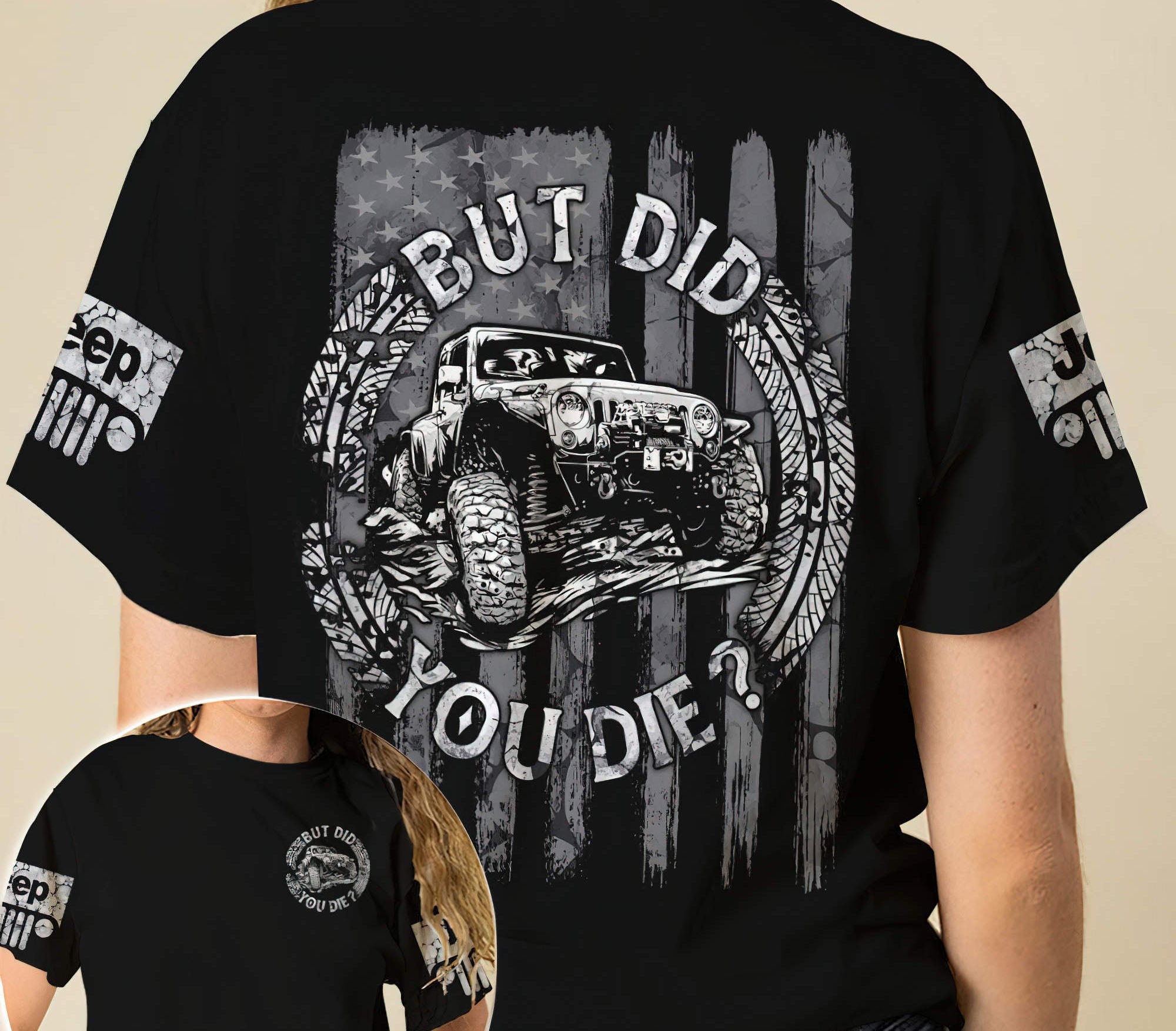 but-did-you-die-circle-jeep-bw-t-shirt