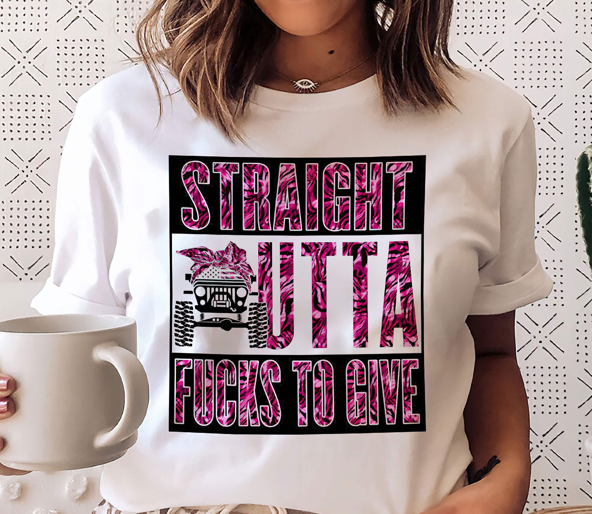 straigh-outta-jeep-zebra-texture-1-sided-t-shirt