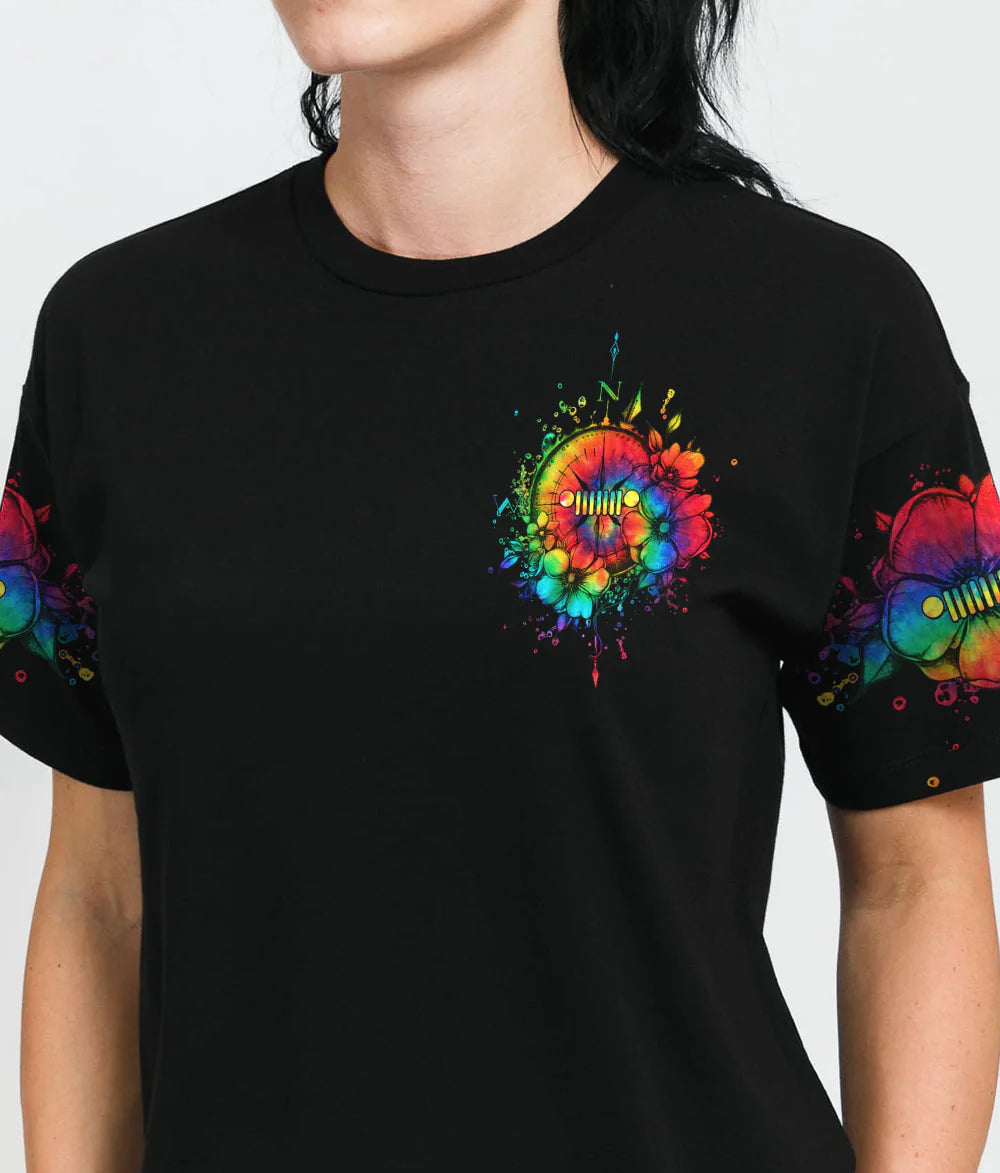 jeep-life-compass-flower-tie-dye-t-shirt