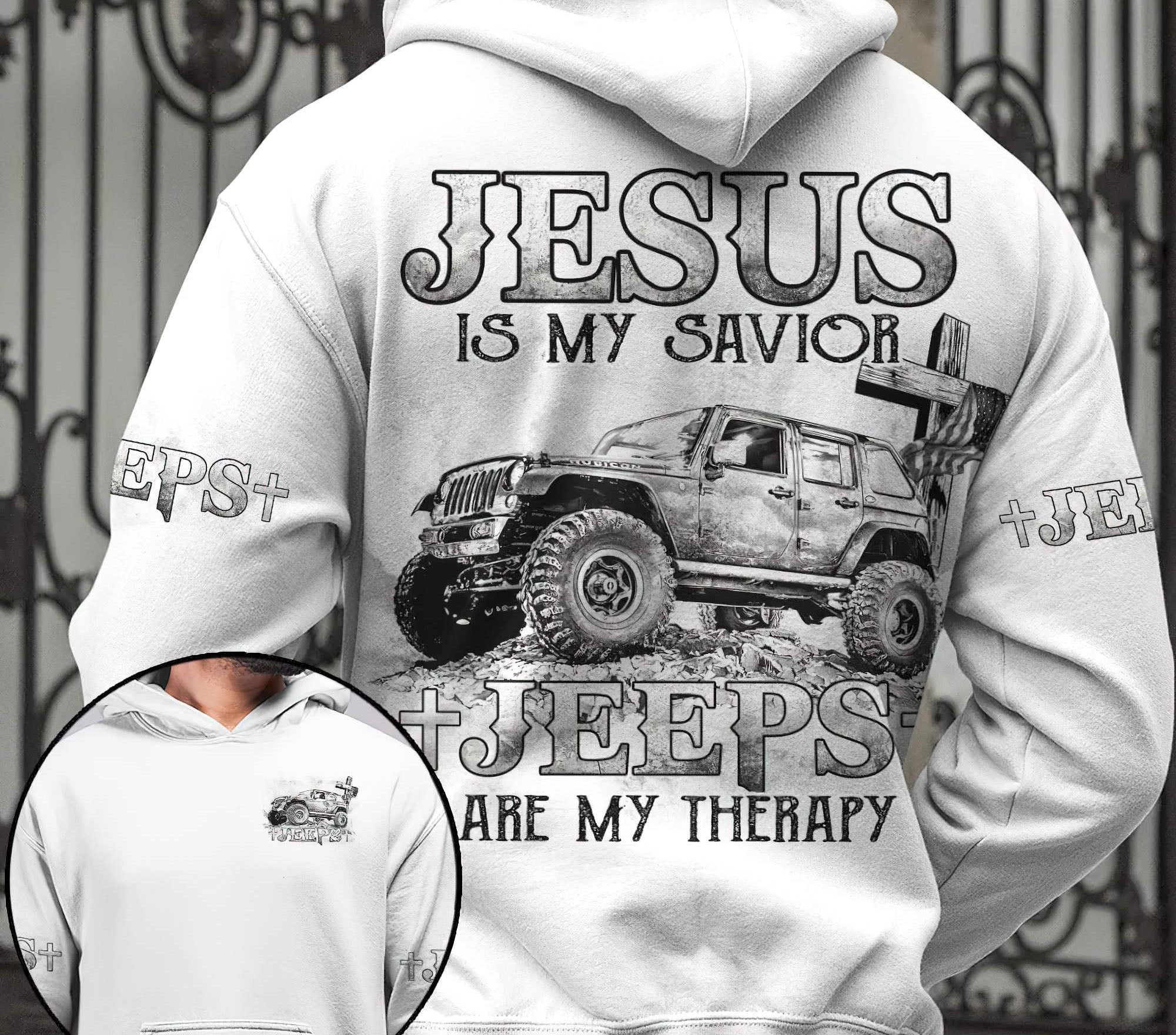 jesus-is-my-savior-jeeps-are-my-therapy-all-over-print-hoodie