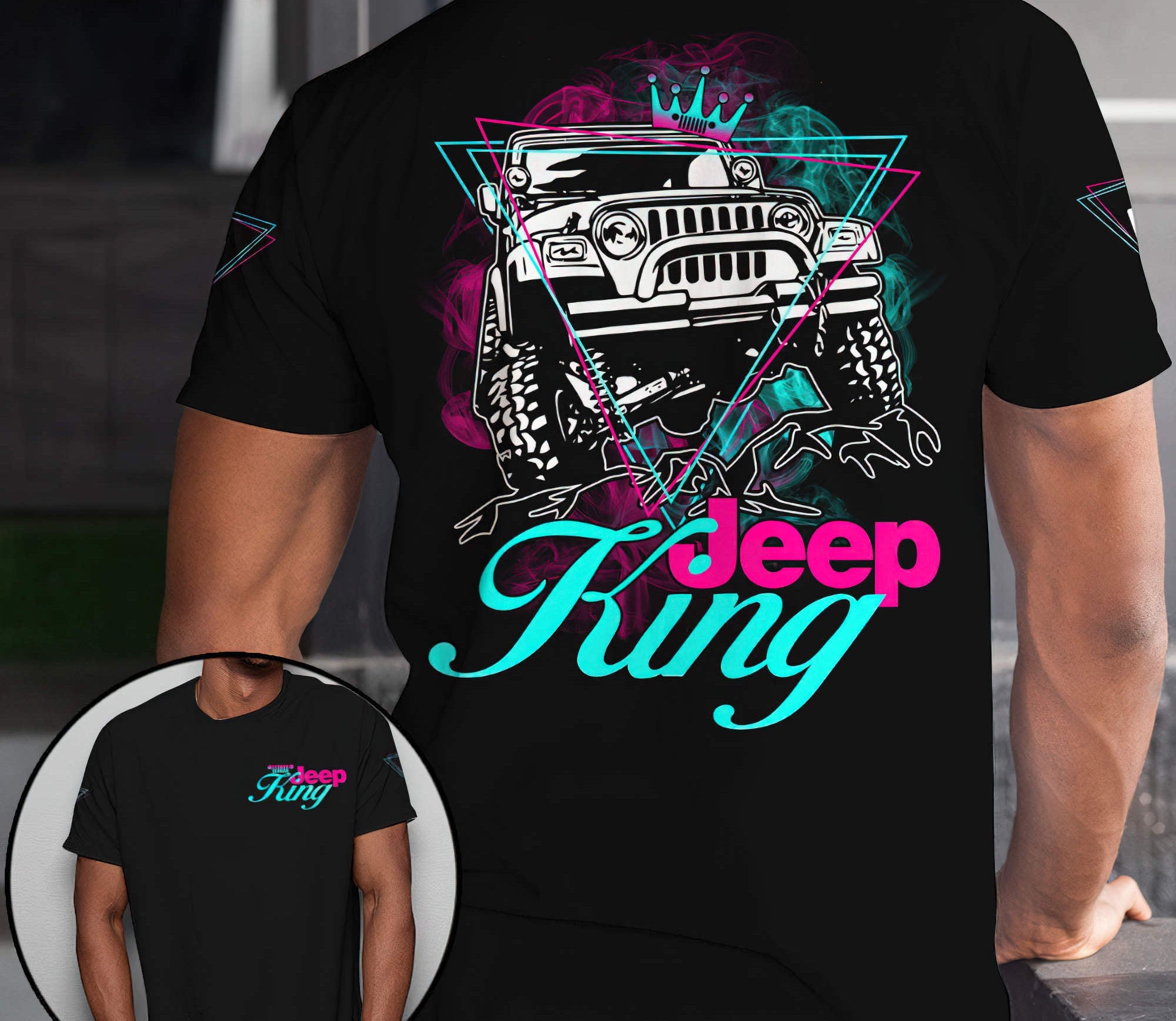 jeep-king-queen-couple-triangle-t-shirt