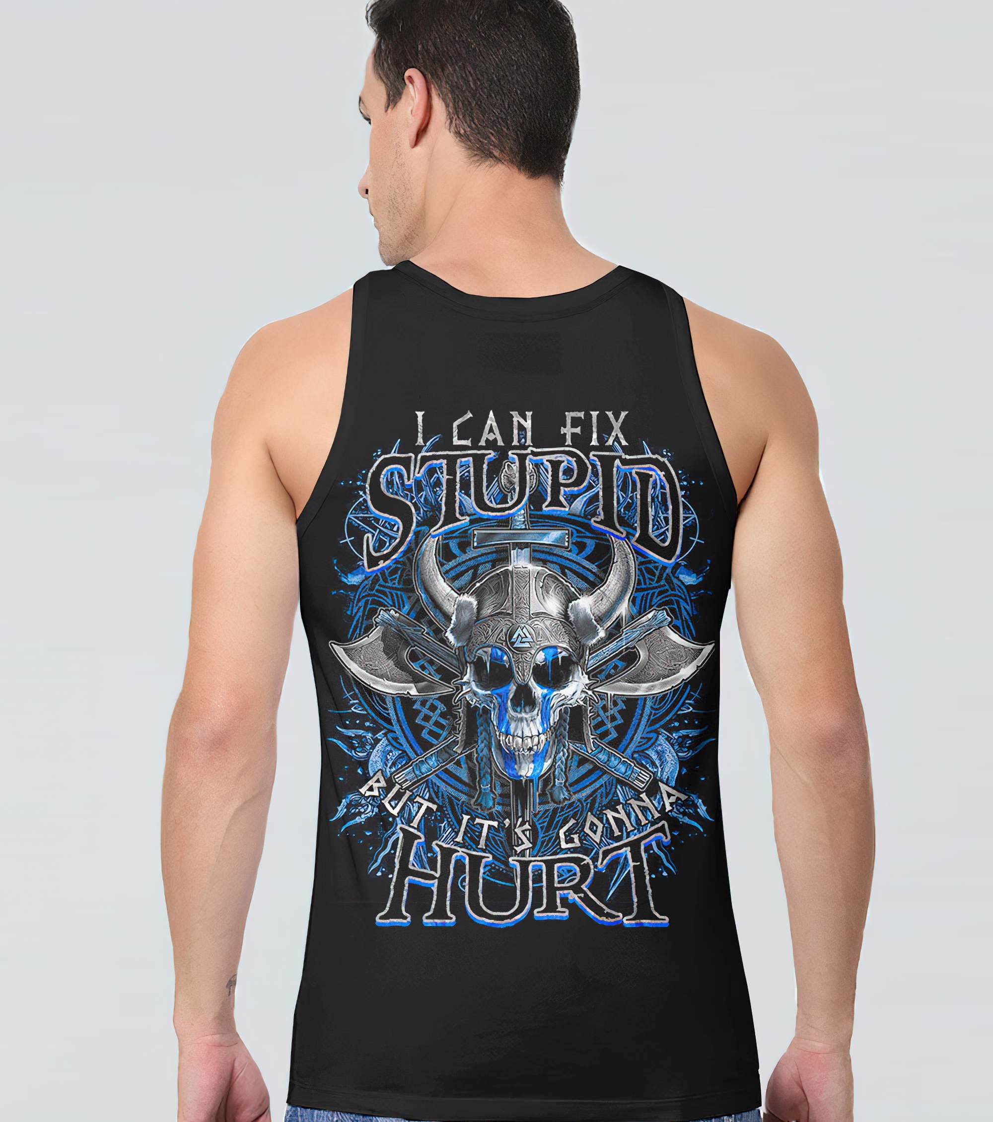 i-can-fix-stupid-viking-skull-all-over-print-tank-top