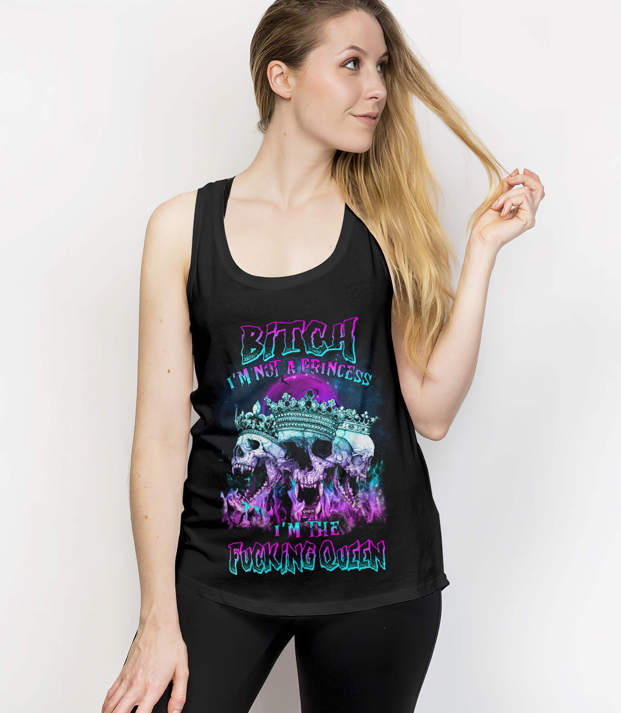 im-the-fking-queen-skull-all-over-print-tank-top