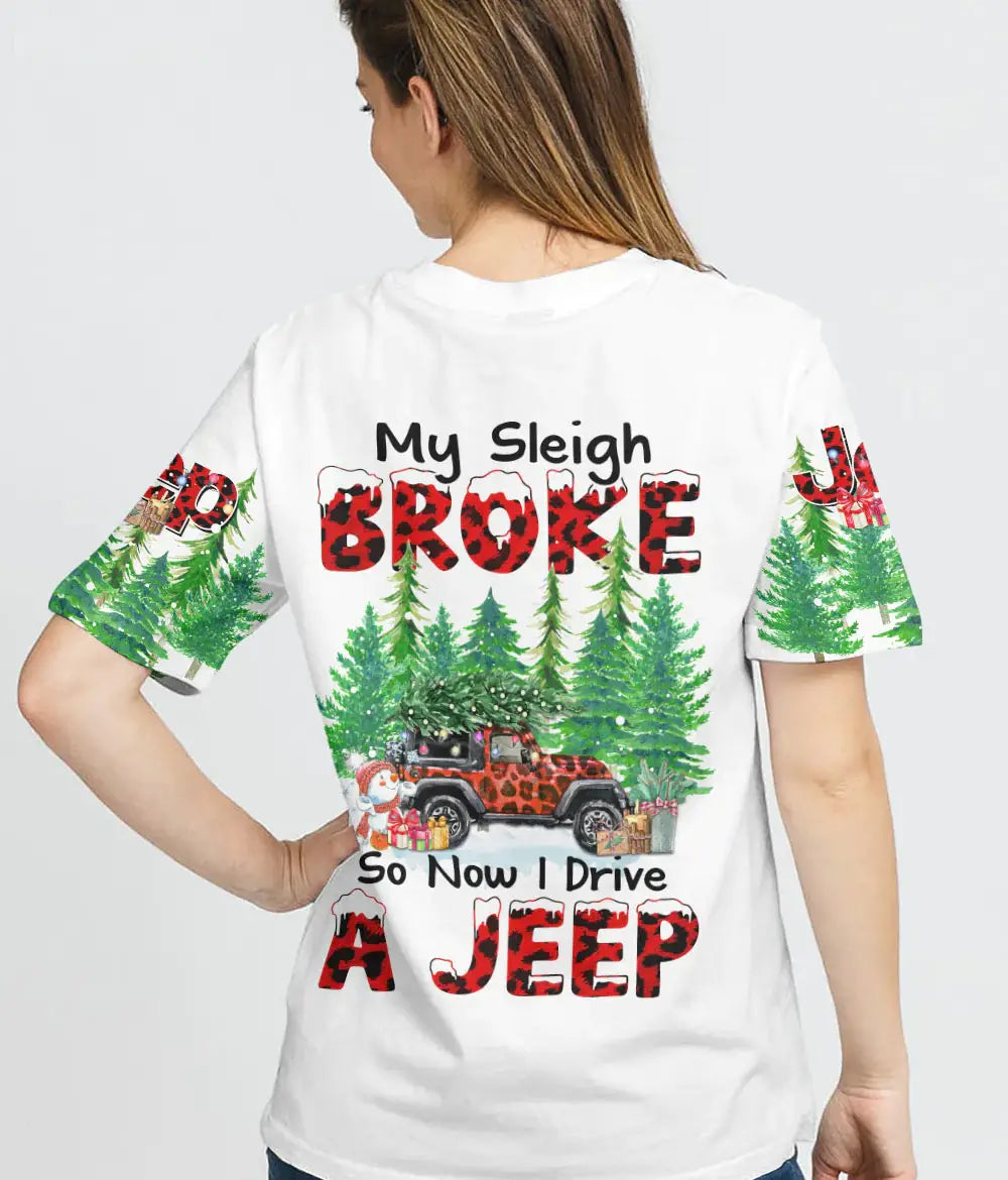 my-sleigh-broke-jeep-painting-leopard-t-shirt