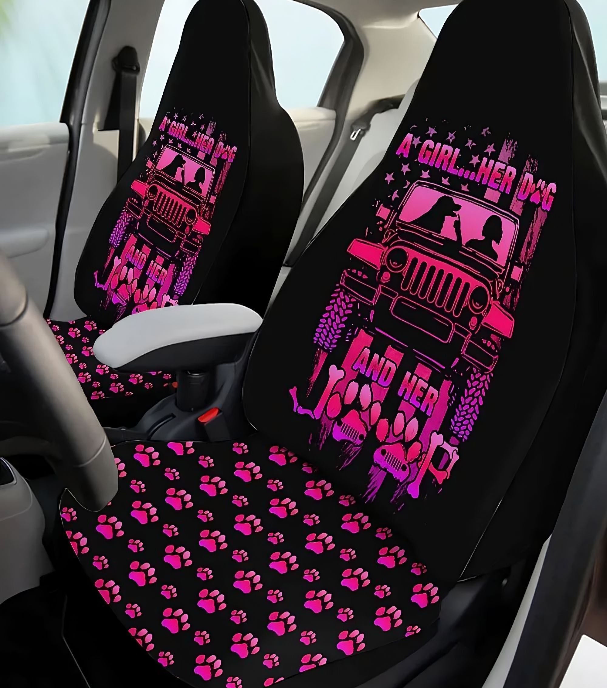 a-girl-her-dog-and-her-jeep-automotive-car-seat-cover