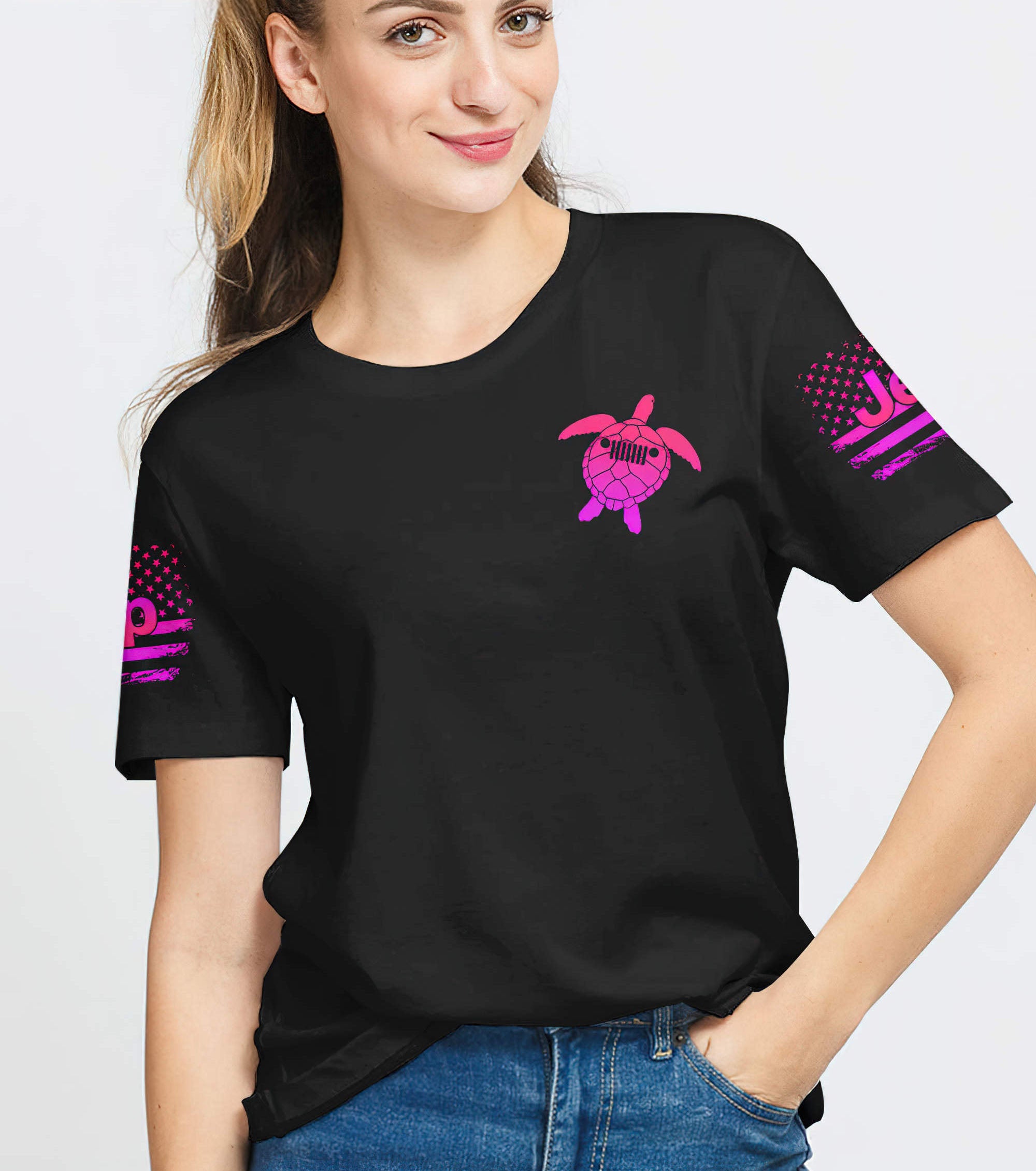 jeep-turtle-pink-flag-t-shirt