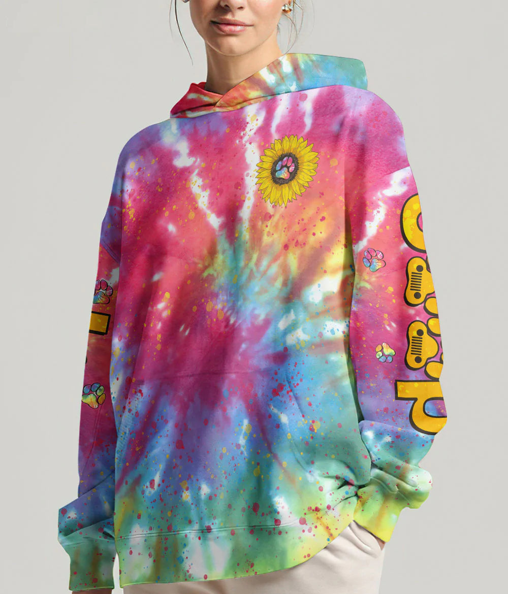 jeep-girl-sunflower-dog-tie-dye-hoodie