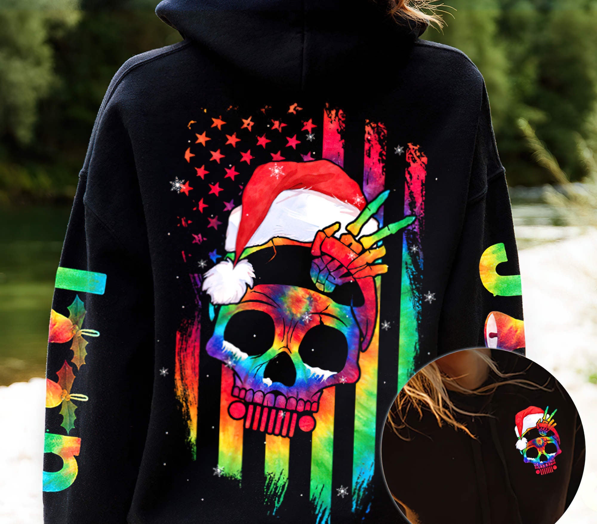 santa-skull-jeep-hoodie