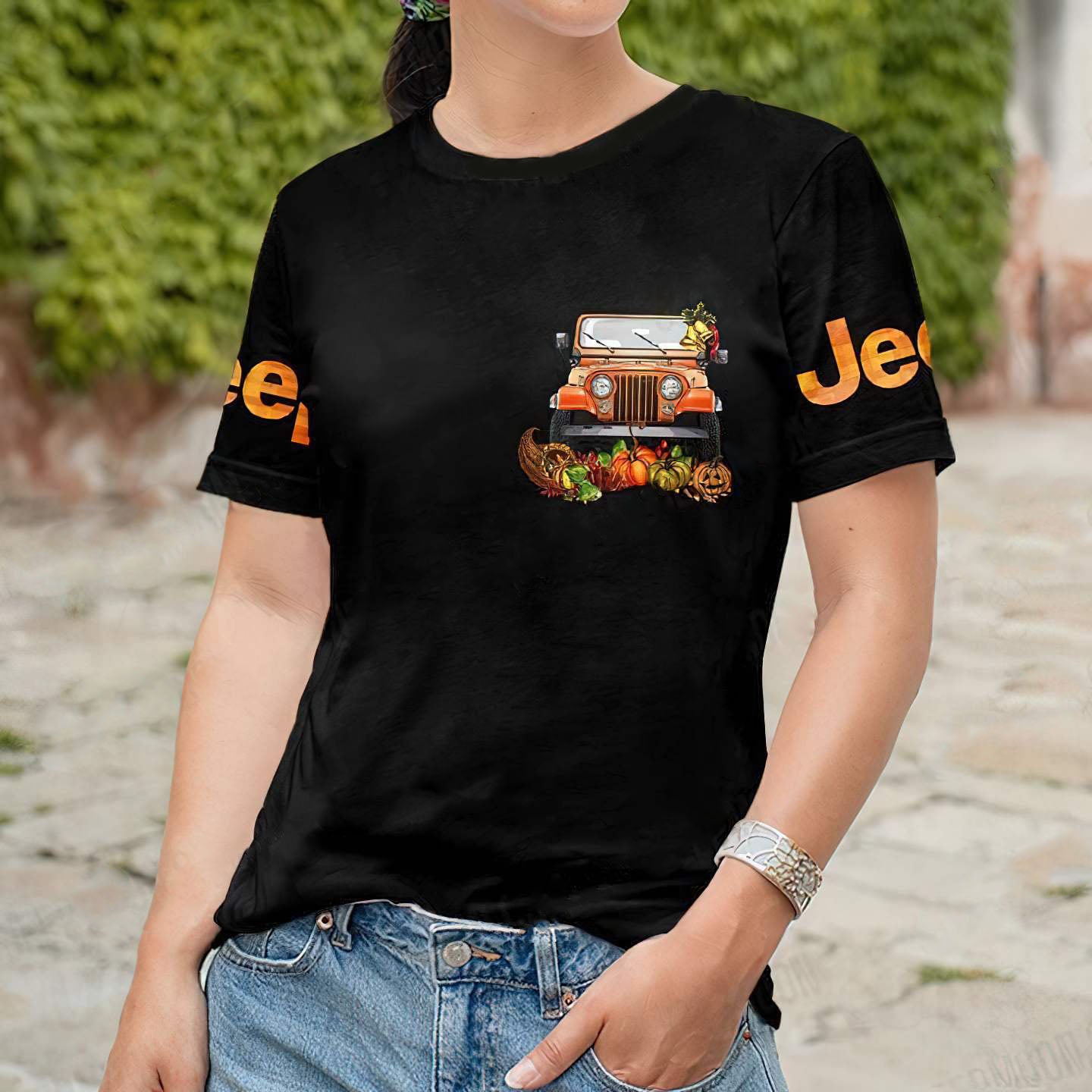 hanging-jeep-christmas-2-t-shirt