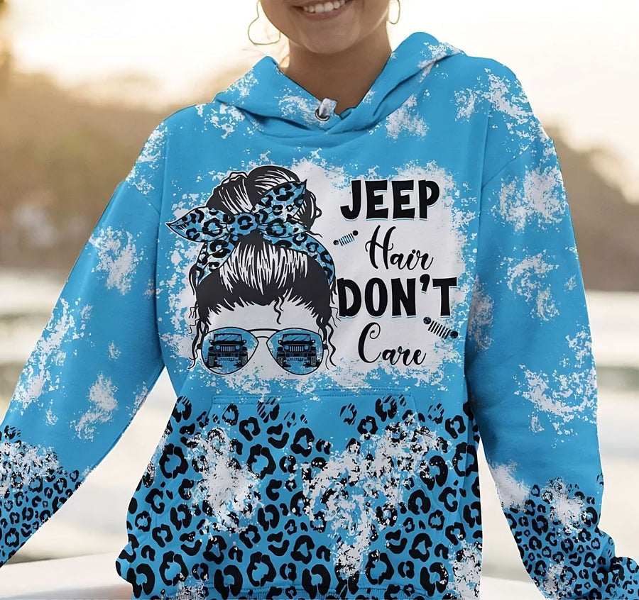 Jeep Hair Don't Care Hoodie - Legging Blue