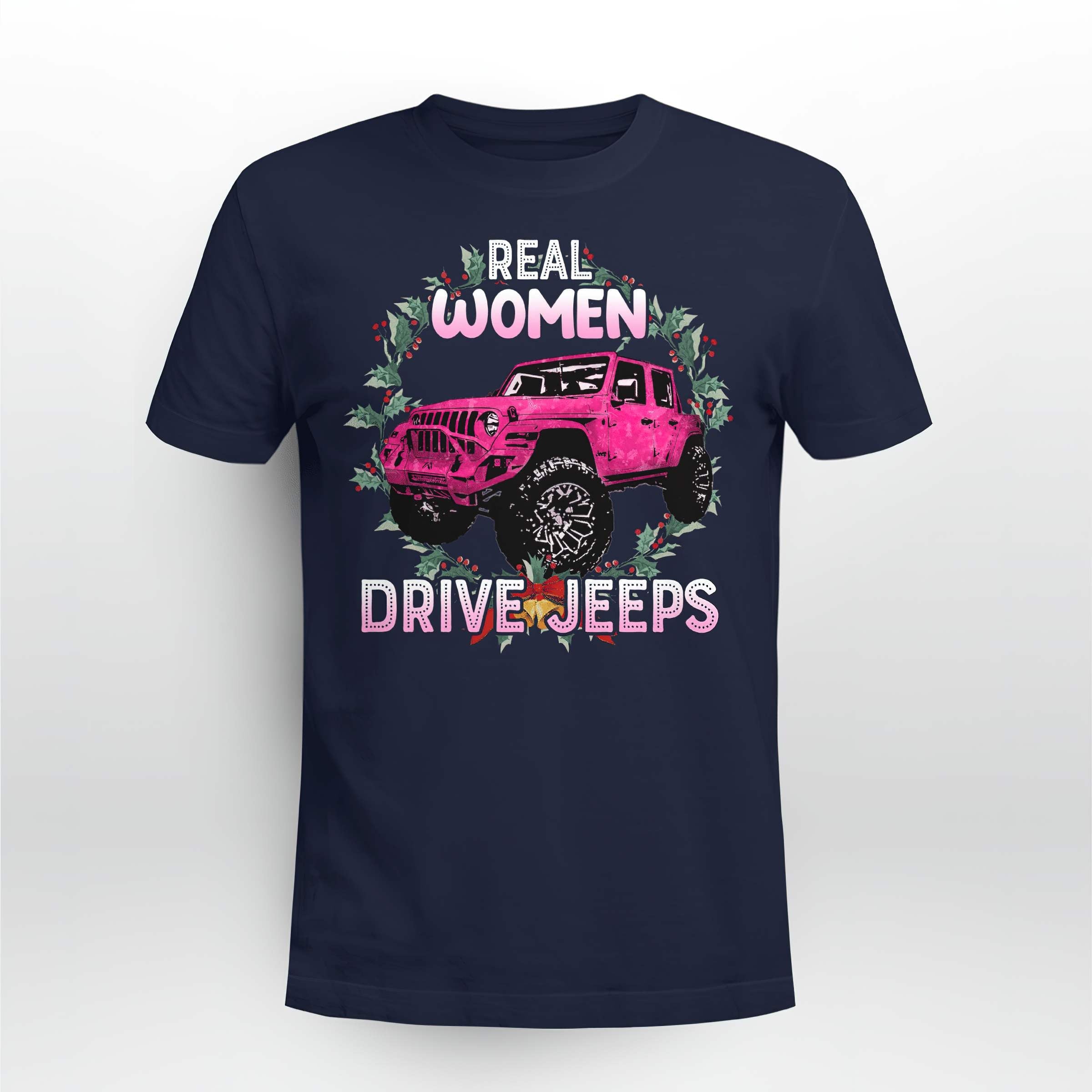 real-women-jeep-christmas-t-shirt