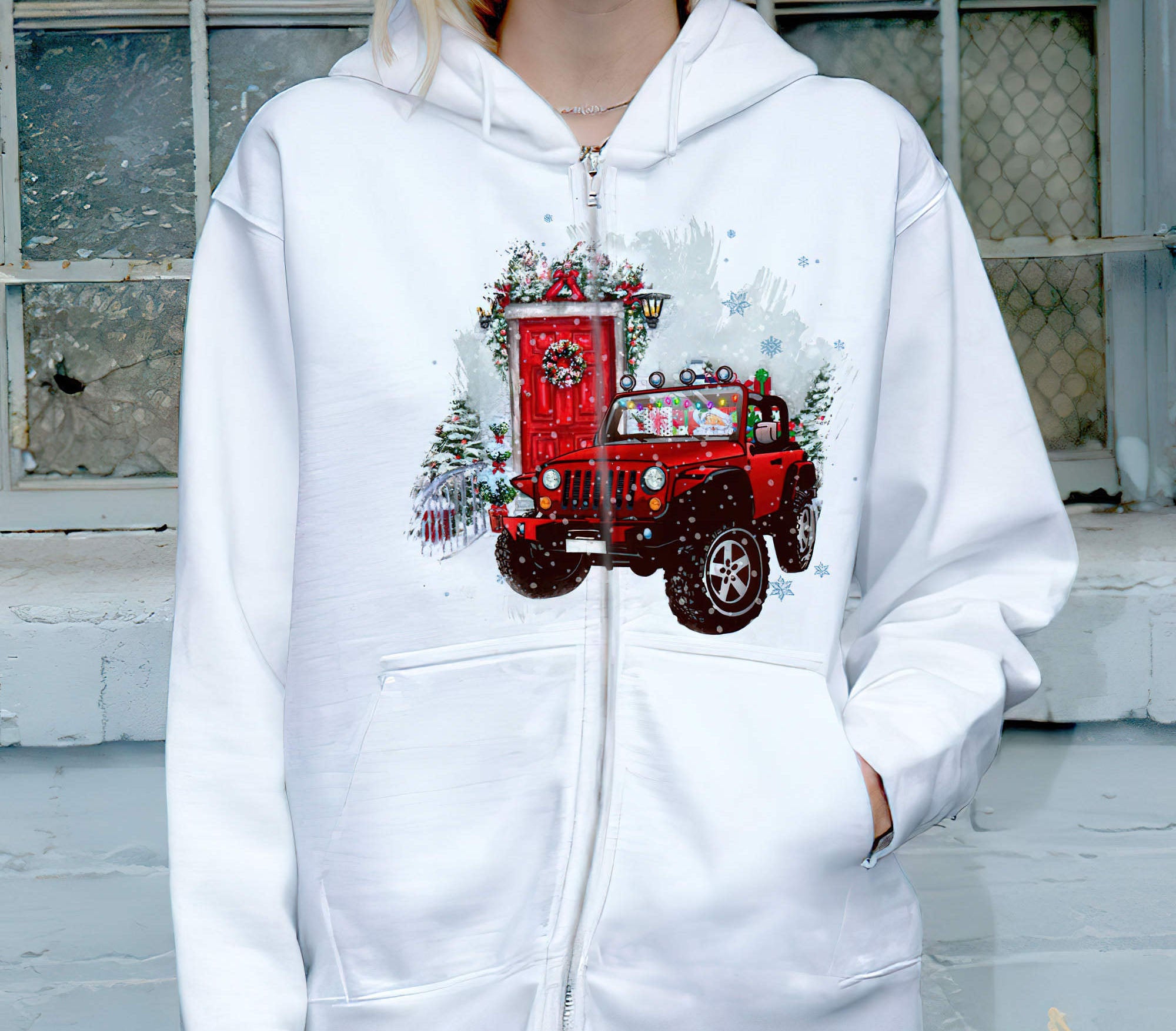 jeep-snow-christmas-1-sided-hoodie