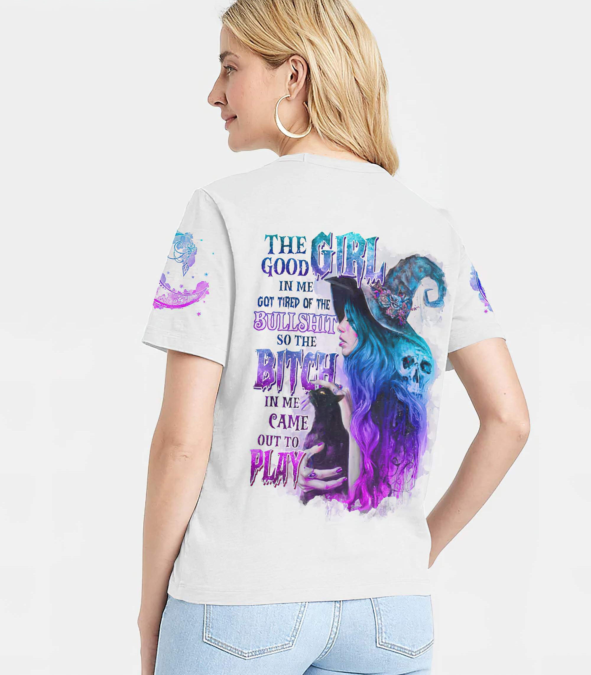 the-good-girl-in-me-got-tired-skull-witch-halloween-all-over-print-1-women-v-neck-t-shirt