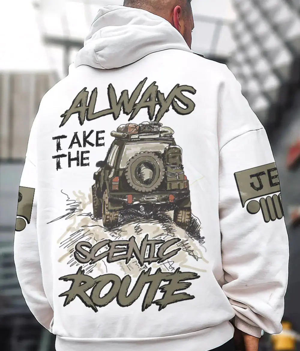 always-take-the-scenic-route-drawing-jeep-hoodie