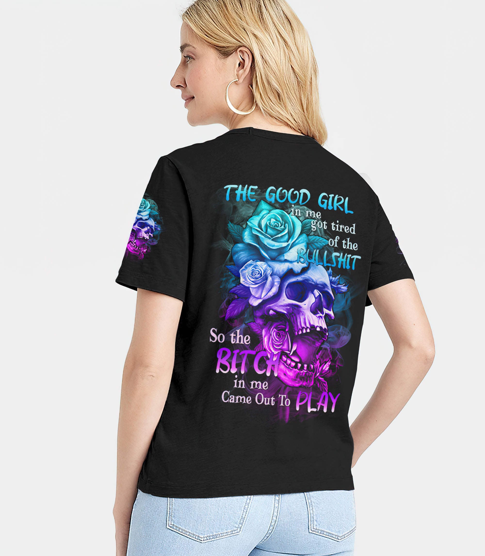 the-good-girl-in-me-got-tired-skull-all-over-print-39-women-v-neck-t-shirt