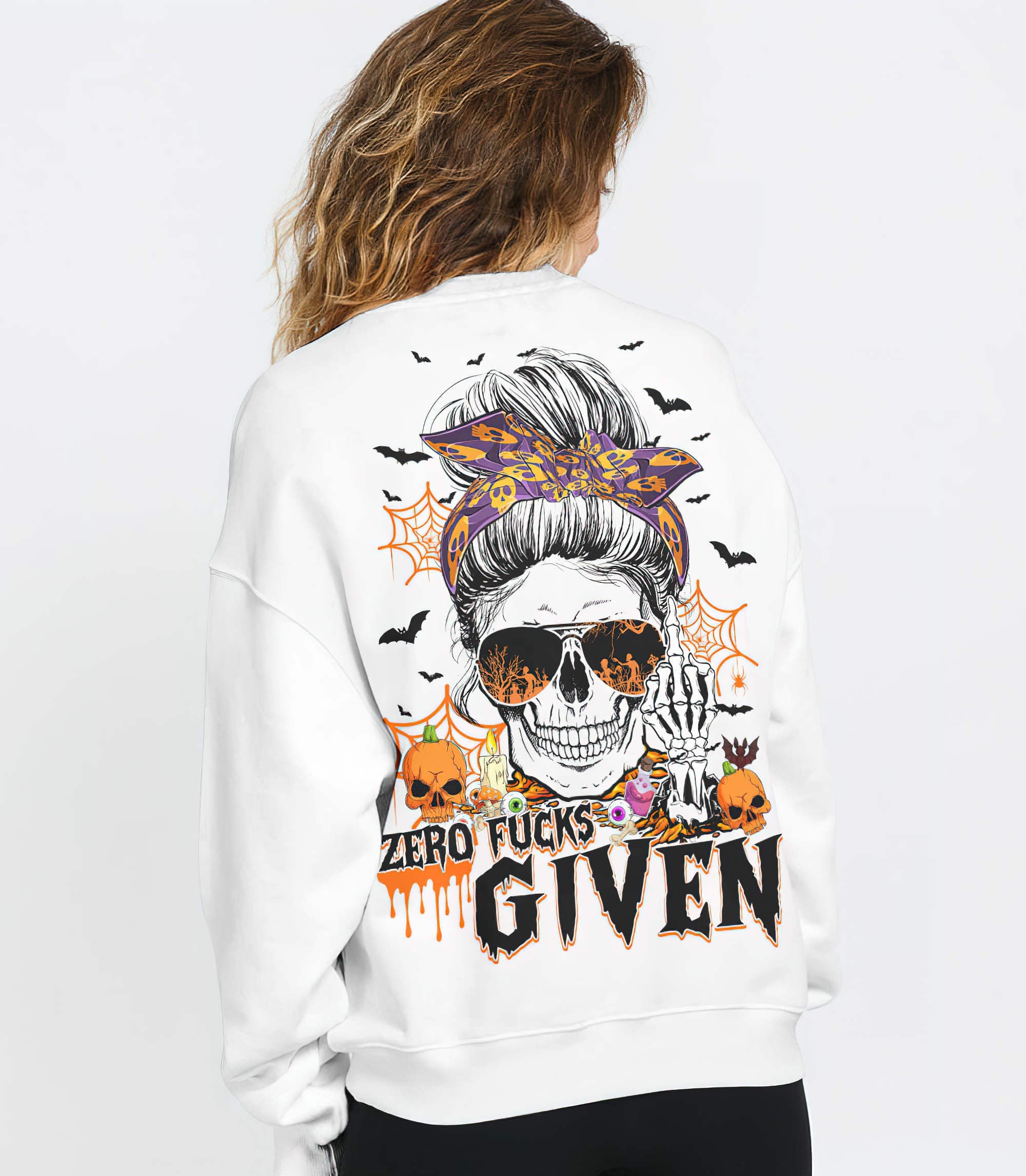 zero-fks-given-skull-halloween-2d-sweatshirt