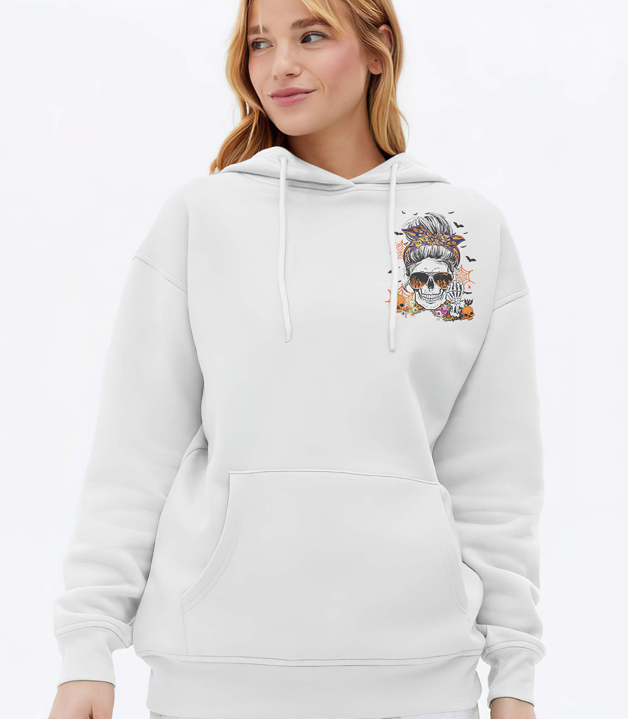 zero-fks-given-skull-halloween-2d-hoodie