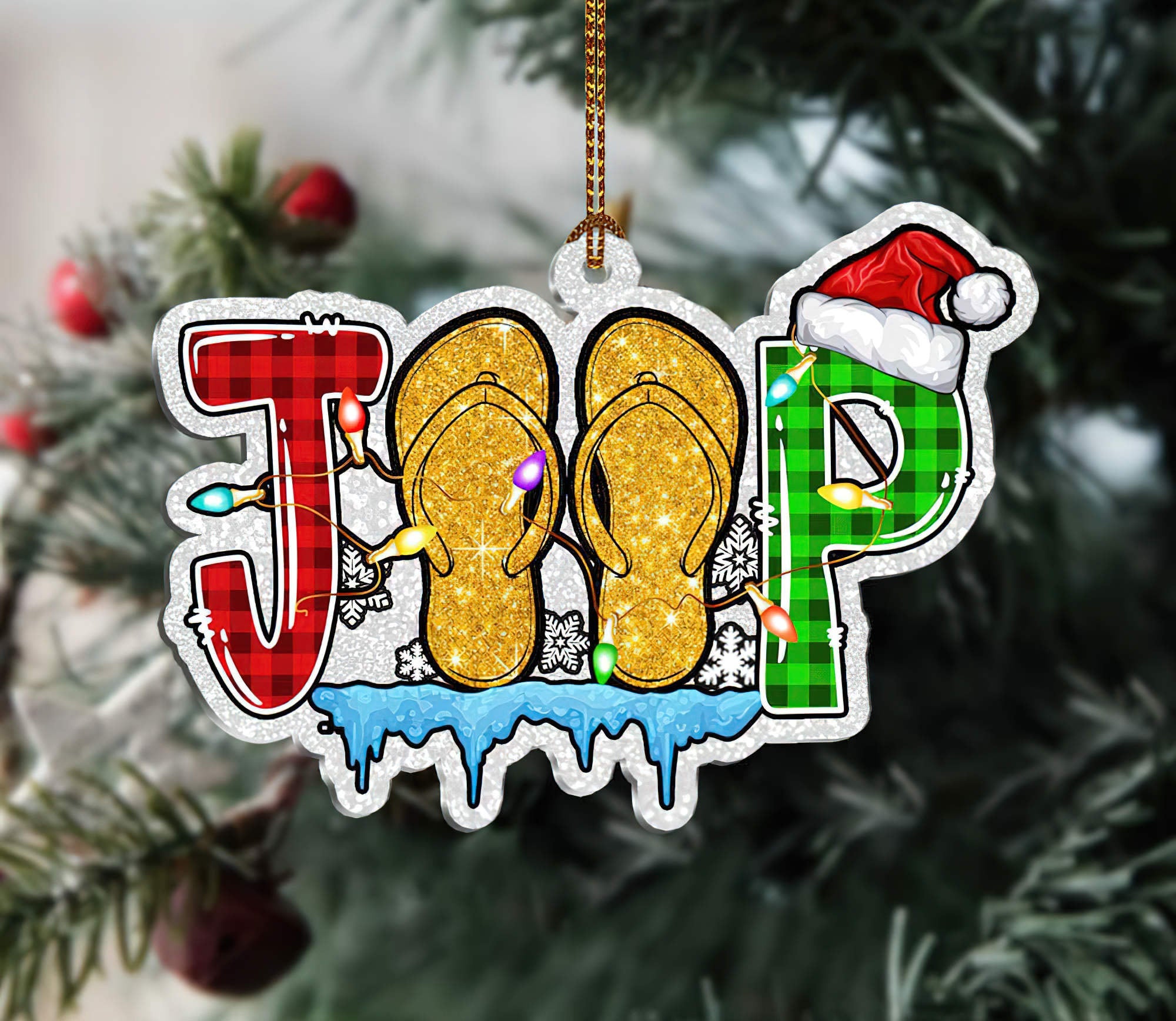 jeep-dog-wn-flip-flop-christmas-ornaments