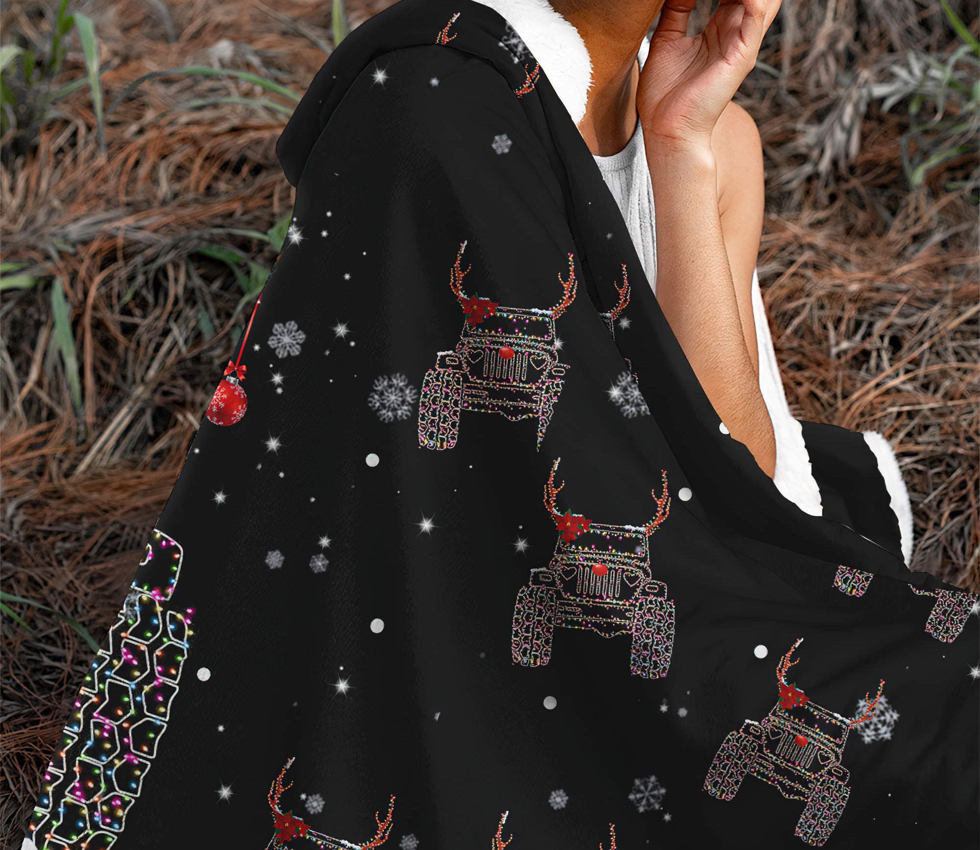 jeep-christmas-light-wearable-blanket-hoodie