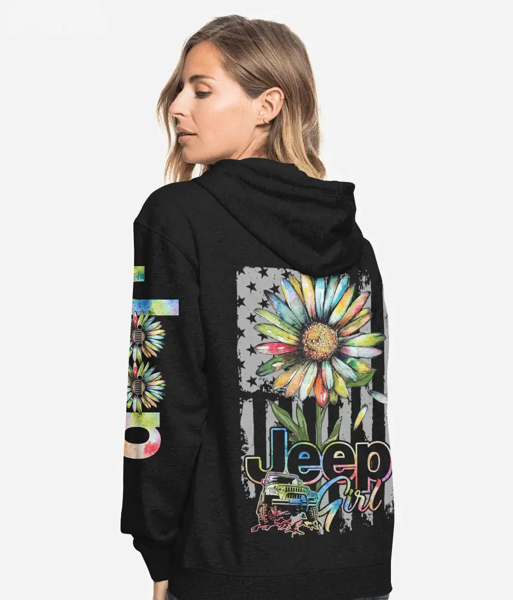 jeep-girl-daisy-painting-flag-hoodie