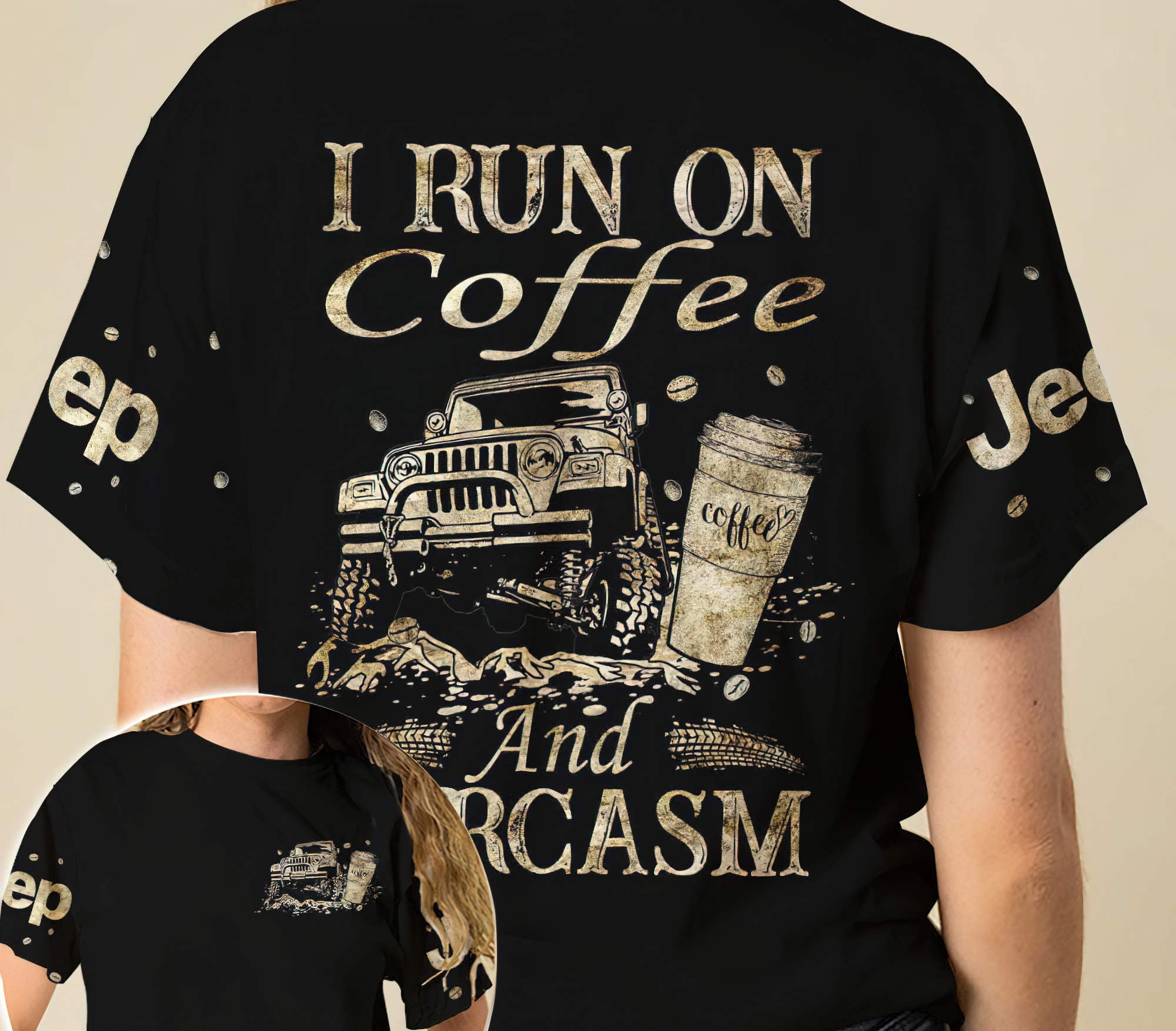 i-run-on-coffee-and-sarcasm-jeep-t-shirt