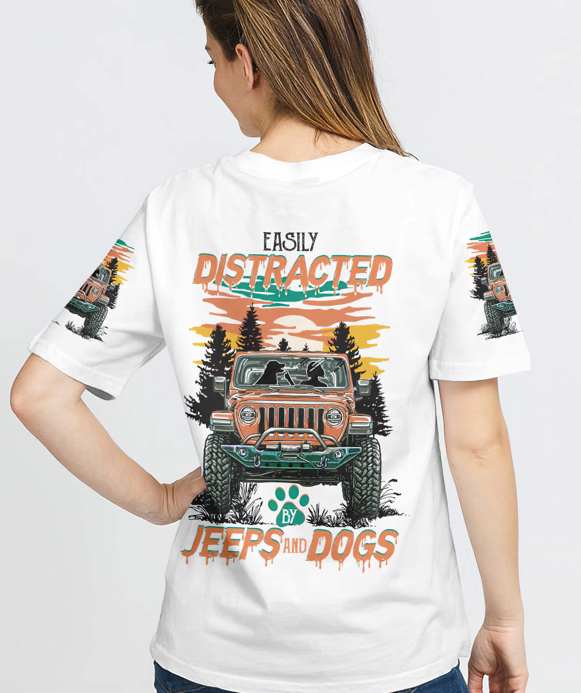 easily-distracted-by-jeeps-and-dogs-t-shirt