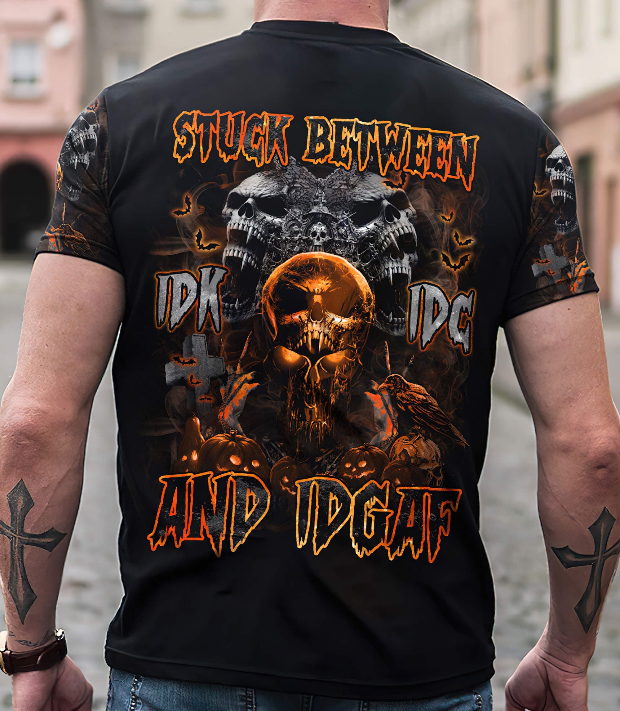 stuck-between-evil-skull-halloween-all-over-print-t-shirt