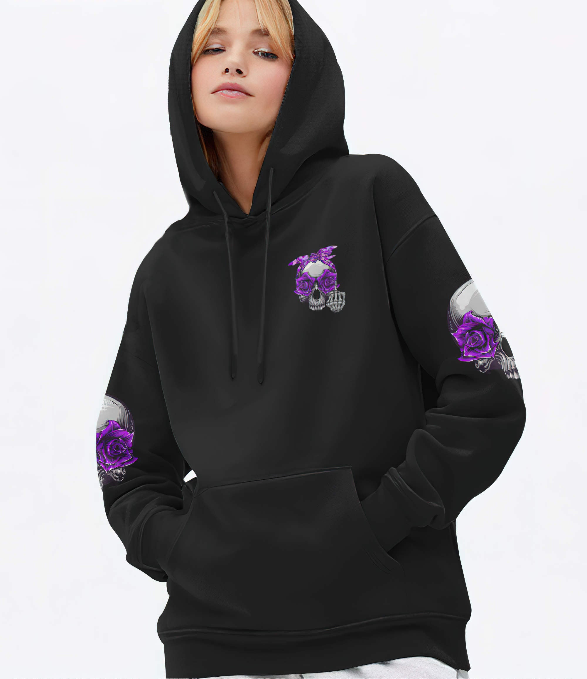 the-good-girl-in-me-purple-rose-skull-thunder-all-over-print-hoodie