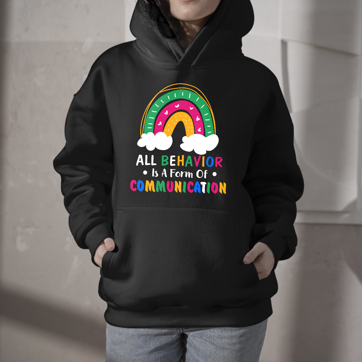 all-behavior-is-a-form-of-communication-aba-therapy-awareness-hoodie