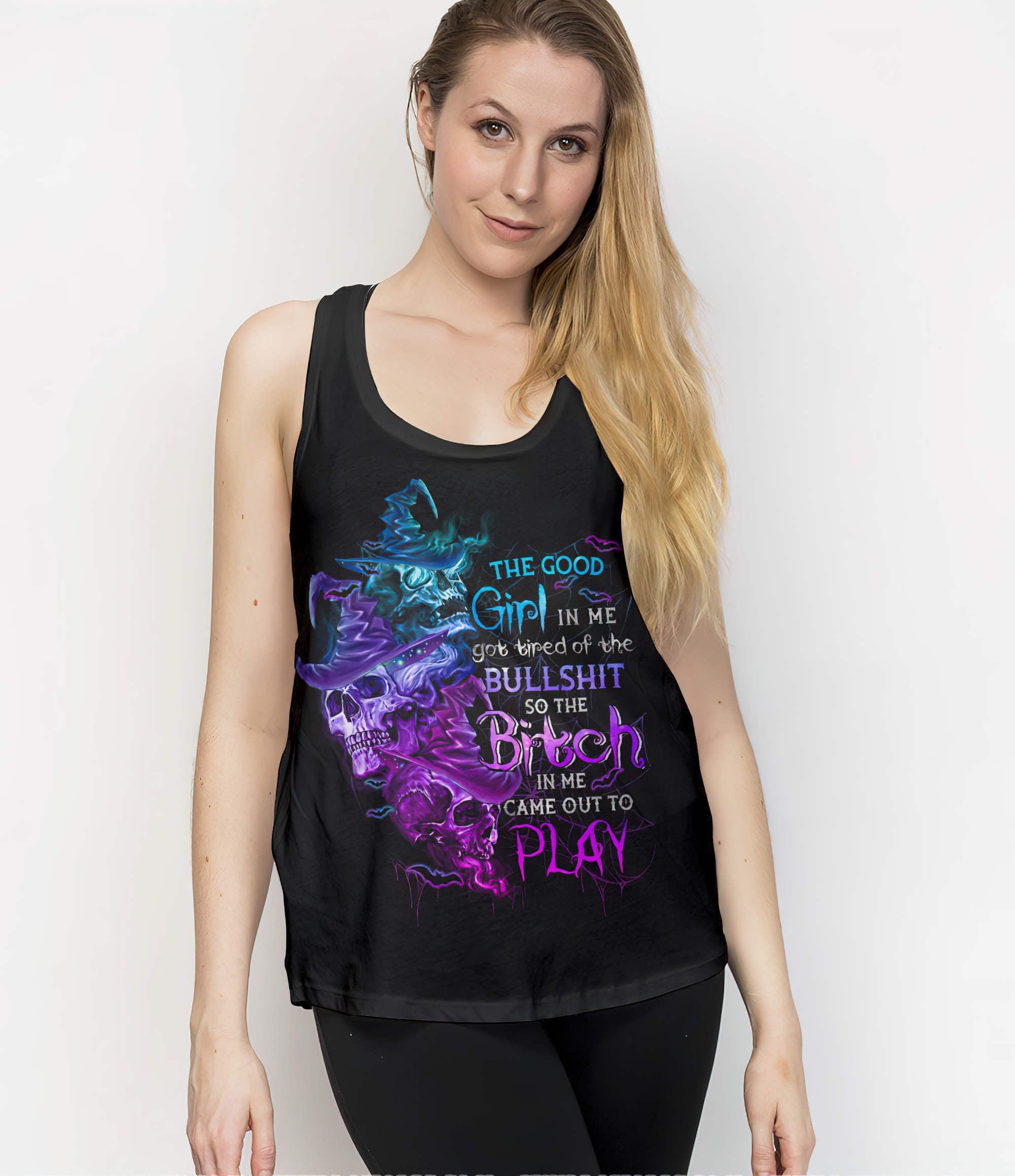 the-good-girl-in-me-got-tired-skull-witch-halloween-all-over-print-tank-top