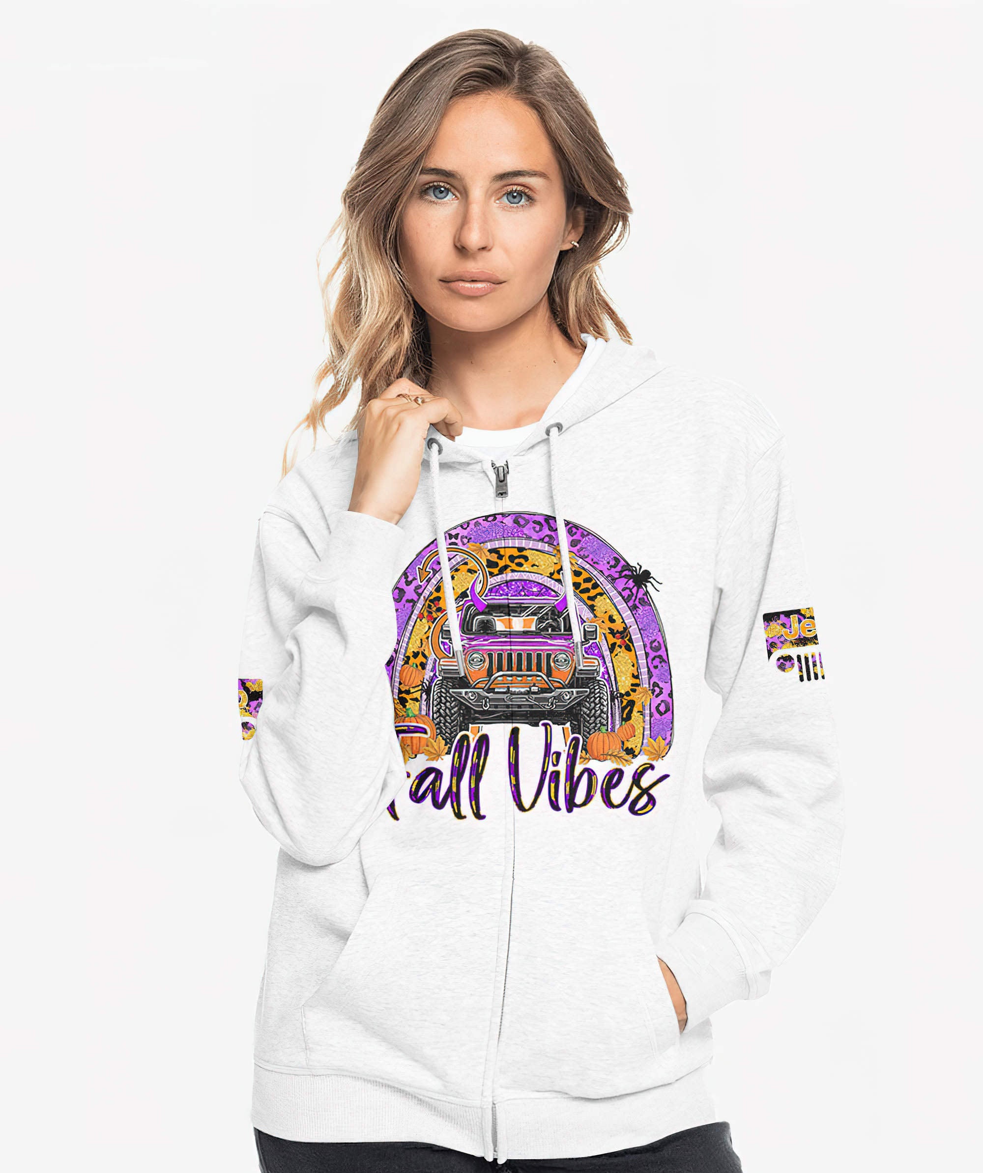 fall-vibes-halloween-rainbow-jeep-girl-hoodie