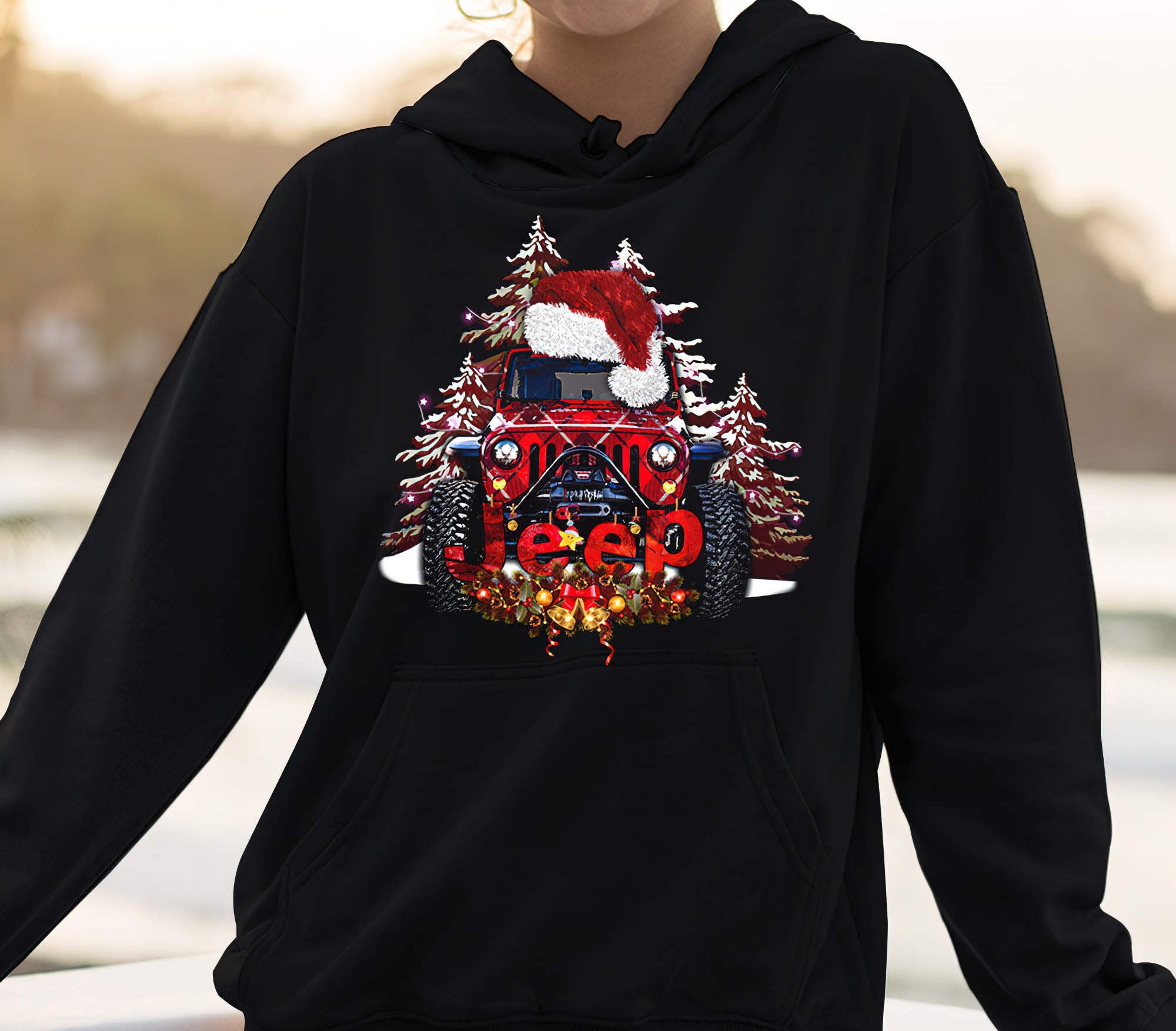 jeep-red-plaid-christmas-1-sided-1-hoodie