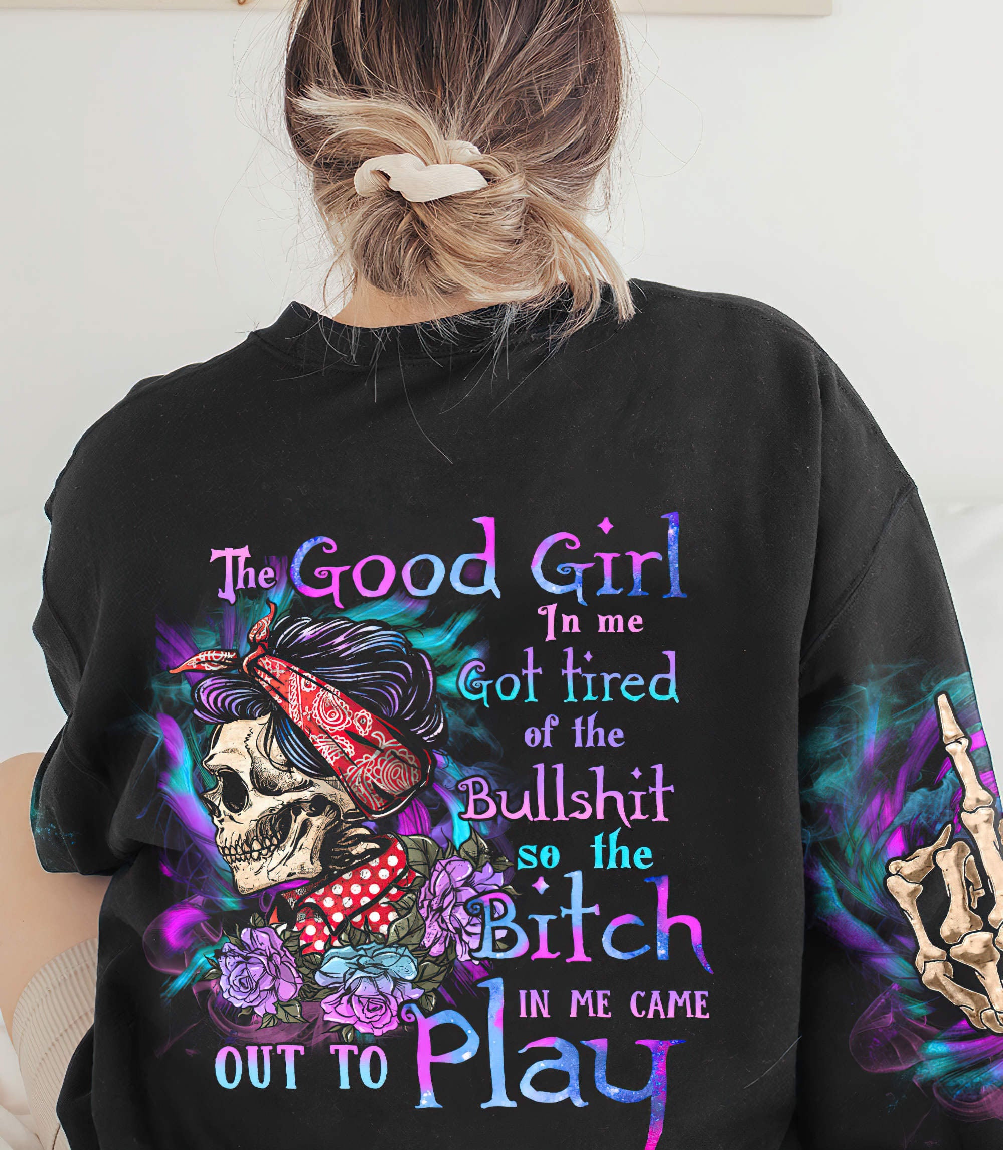 the-good-girl-skull-rose-messy-bun-all-over-print-sweatshirt