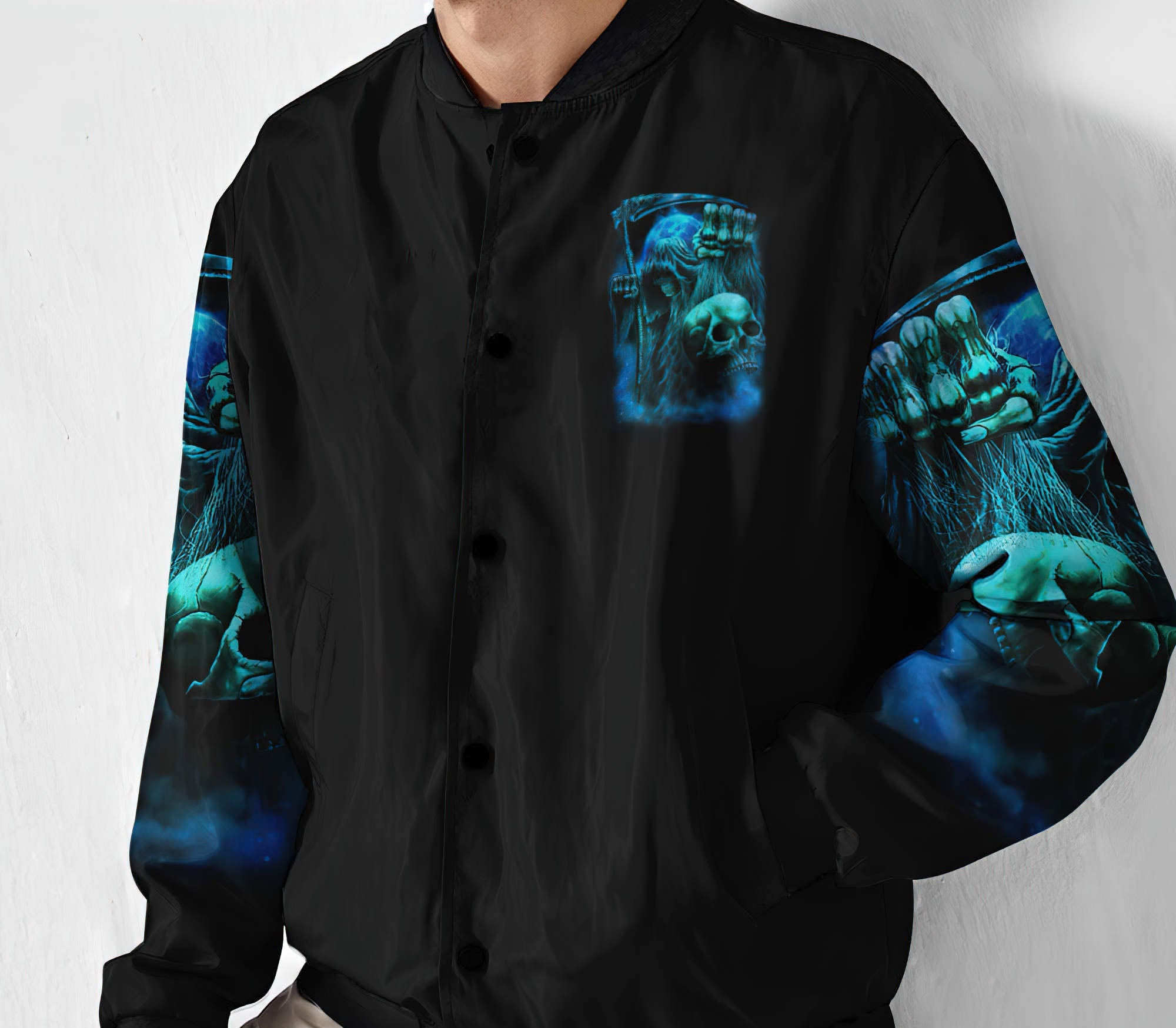 Tread Carefully Skull Bomber Jacket