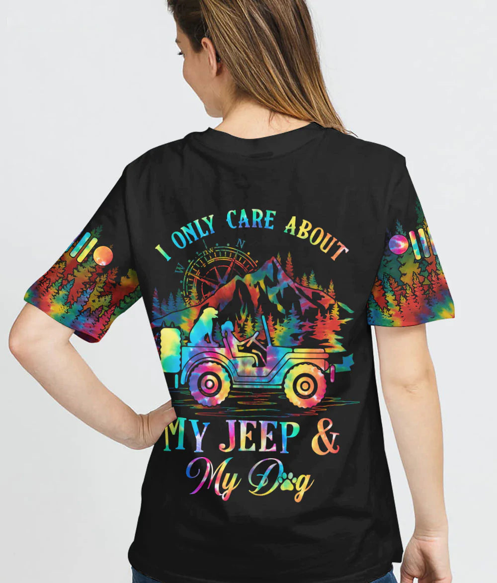 i-only-care-about-my-jeep-and-my-dog-t-shirt